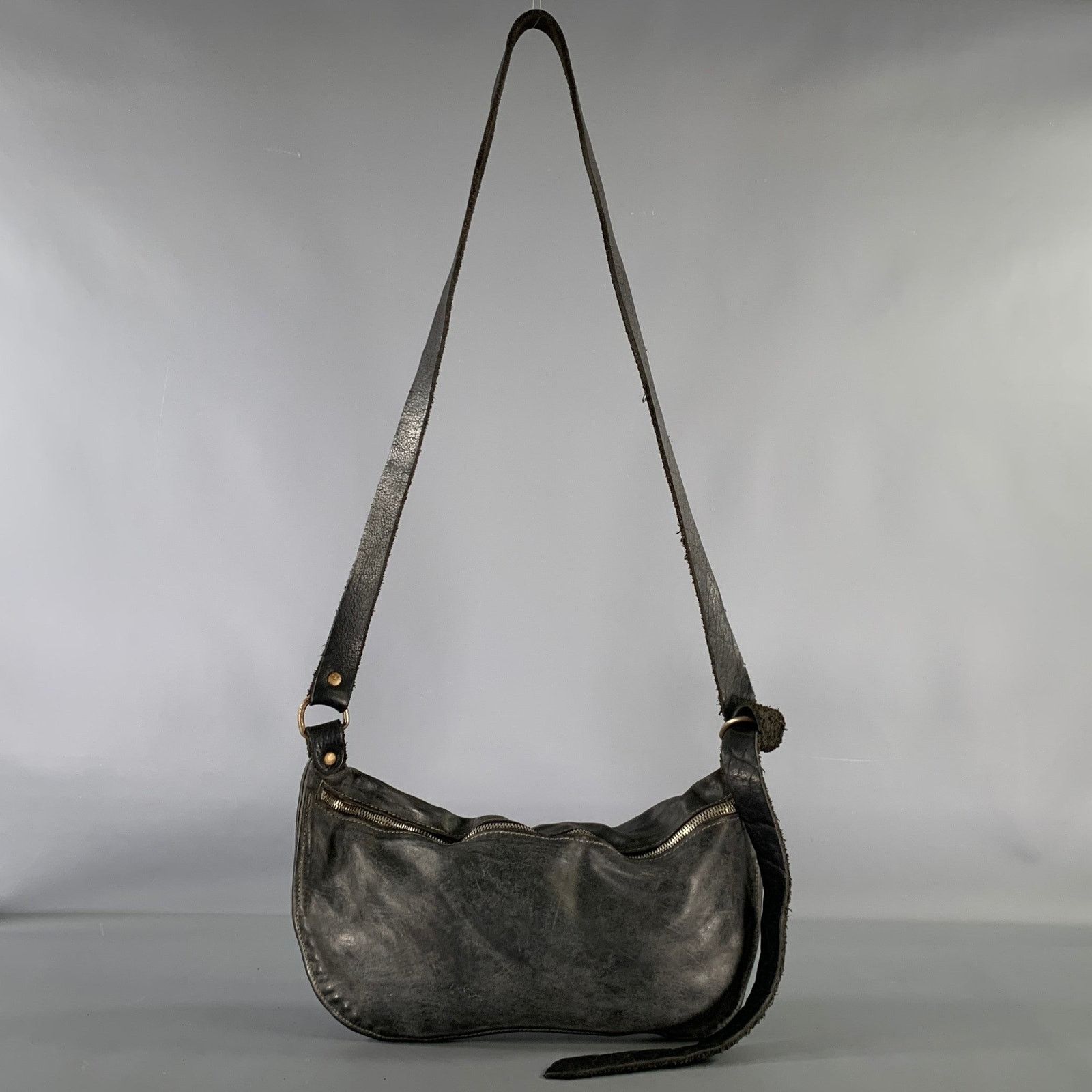 Guidi GUIDI Black Solid Horsehide Leather Cross Body Bag Size ONE SIZE - 1 Thumbnail
