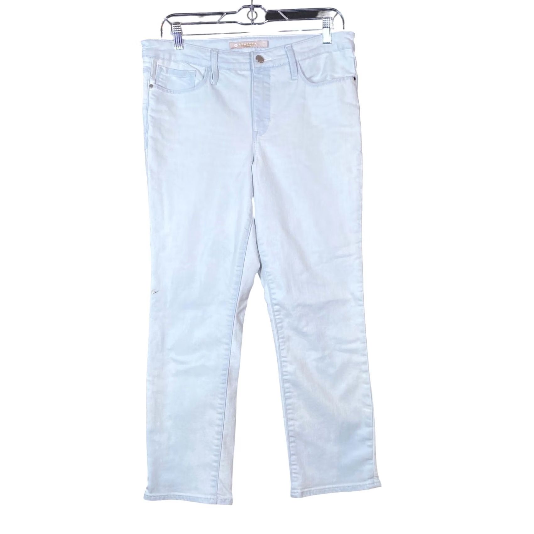 Athleta Athleta Jeans Light Blue Denim Mid Rise Straight Stretch 12 Women's Pants 12 Size 24" / US 00 / IT 34 - 2 Thumbnail