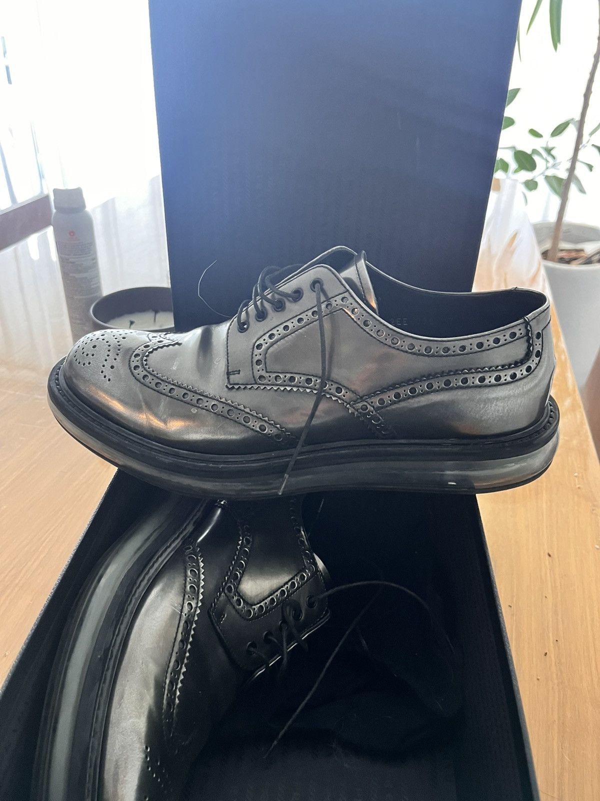 Prada Prada Silver Brogue Platforms Size US 8 / EU 41 - 2 Thumbnail