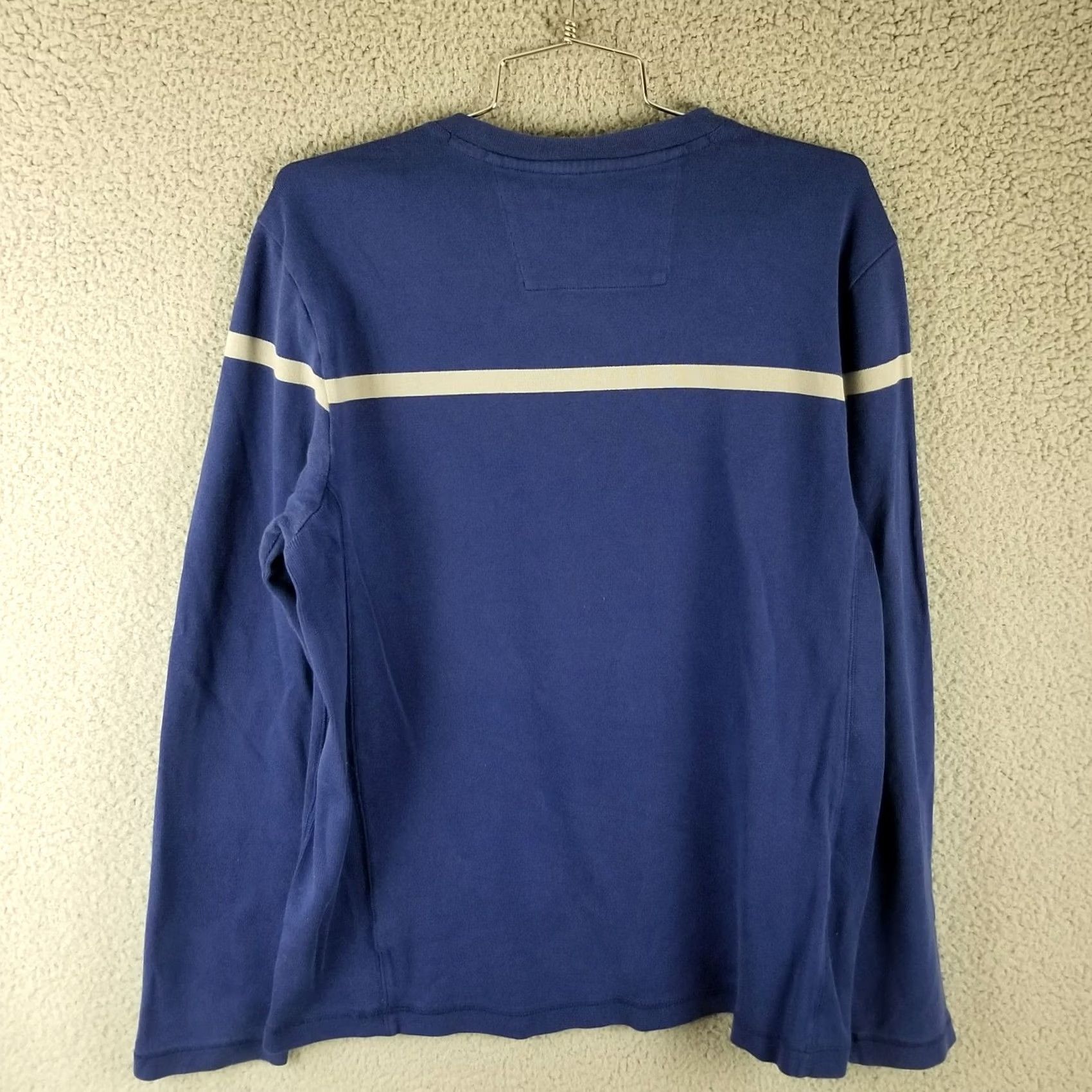 Banana Republic Banana Republic Sweater Shirt Men M Blue Striped V-Neck Pullover Knit Wool Blended Wool Mens Size M / US 6-8 / IT 42-44 - 5 Thumbnail