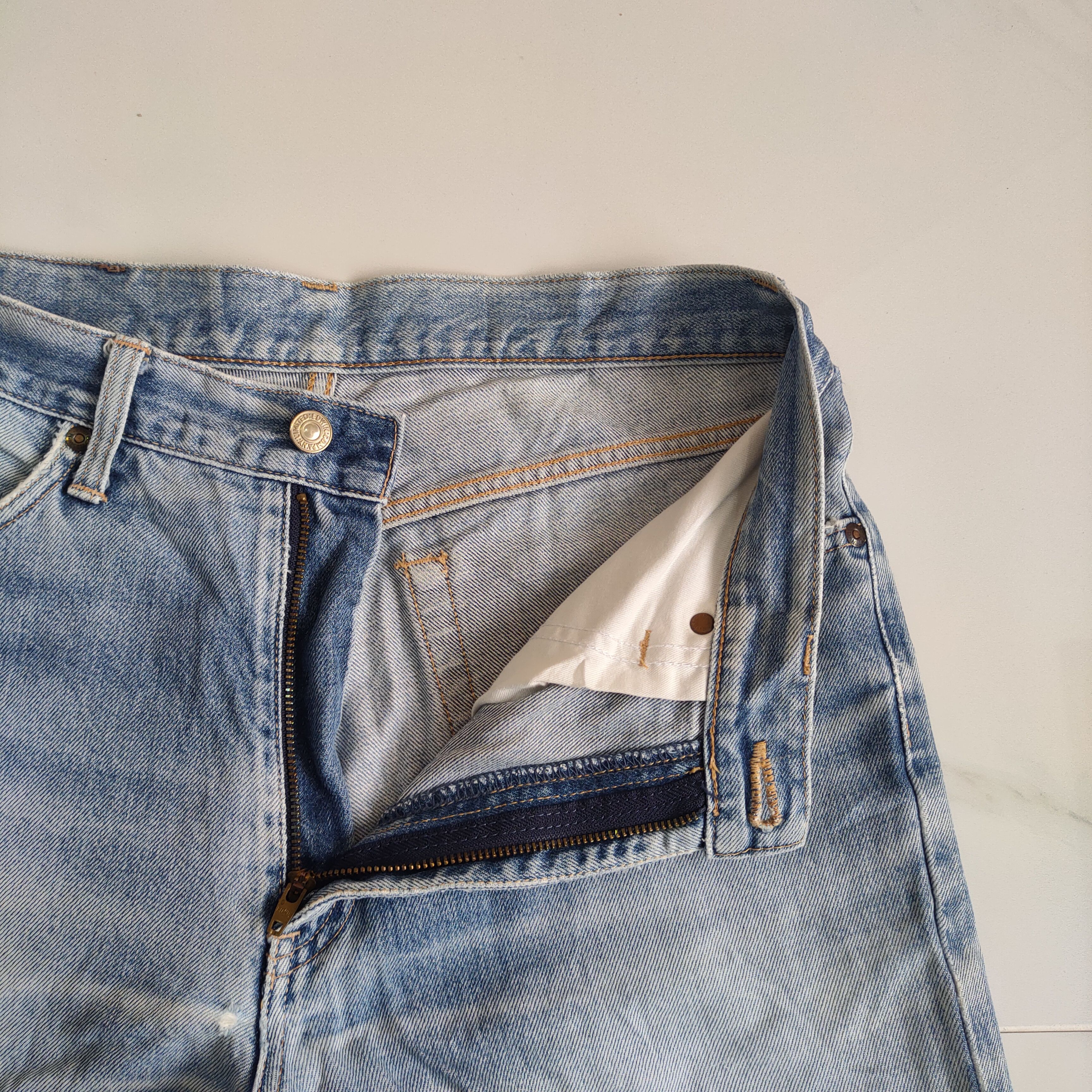 Edwin VINTAGE EDWIN MUD WASHED BLUE JEAN DENIM PANTS Size US 32 / EU 48 - 6 Thumbnail