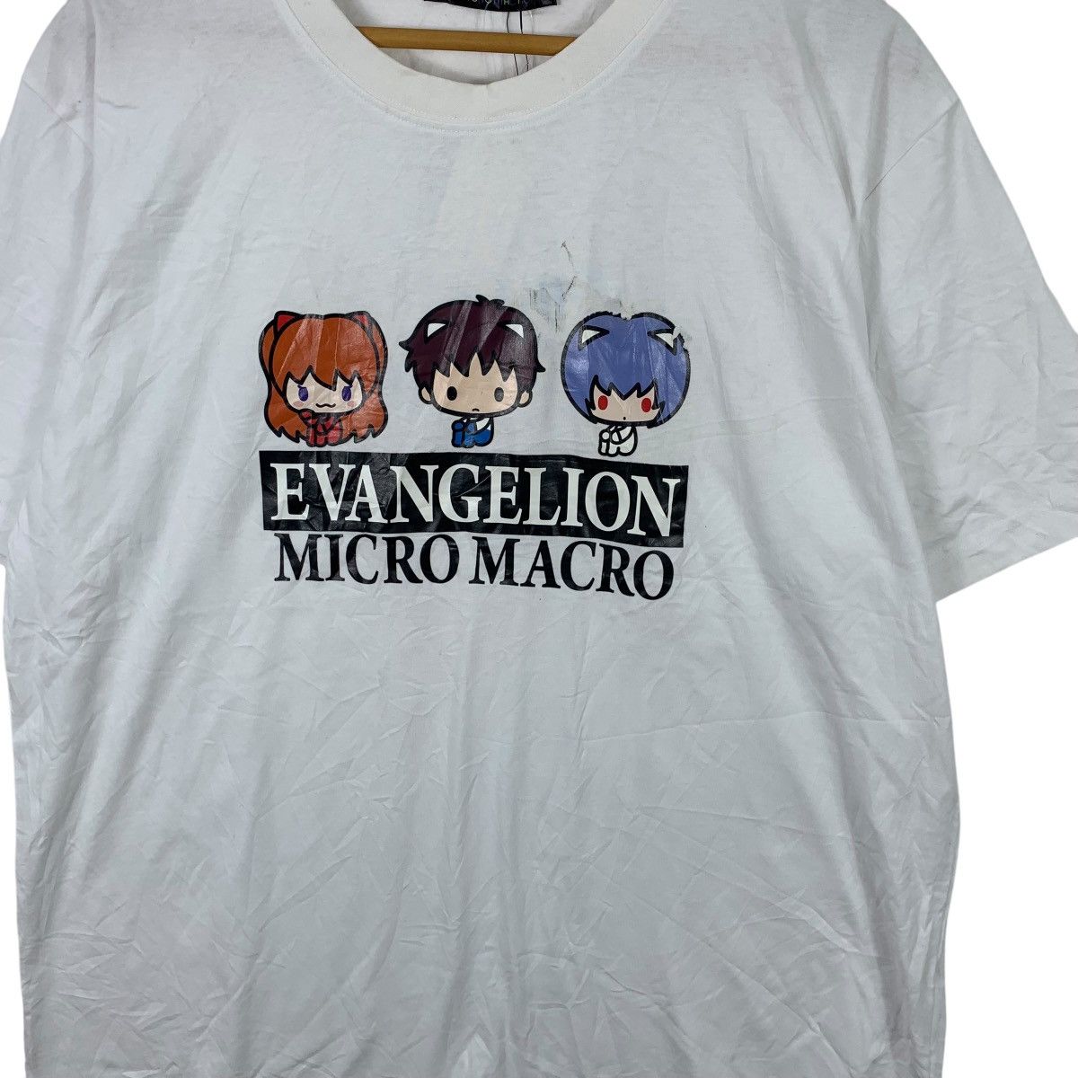 Vintage EVANGELION MICRO MACRO Neon Genesis Tee Shirt Top Size XL / US 12-14 / IT 48-50 - 3 Thumbnail