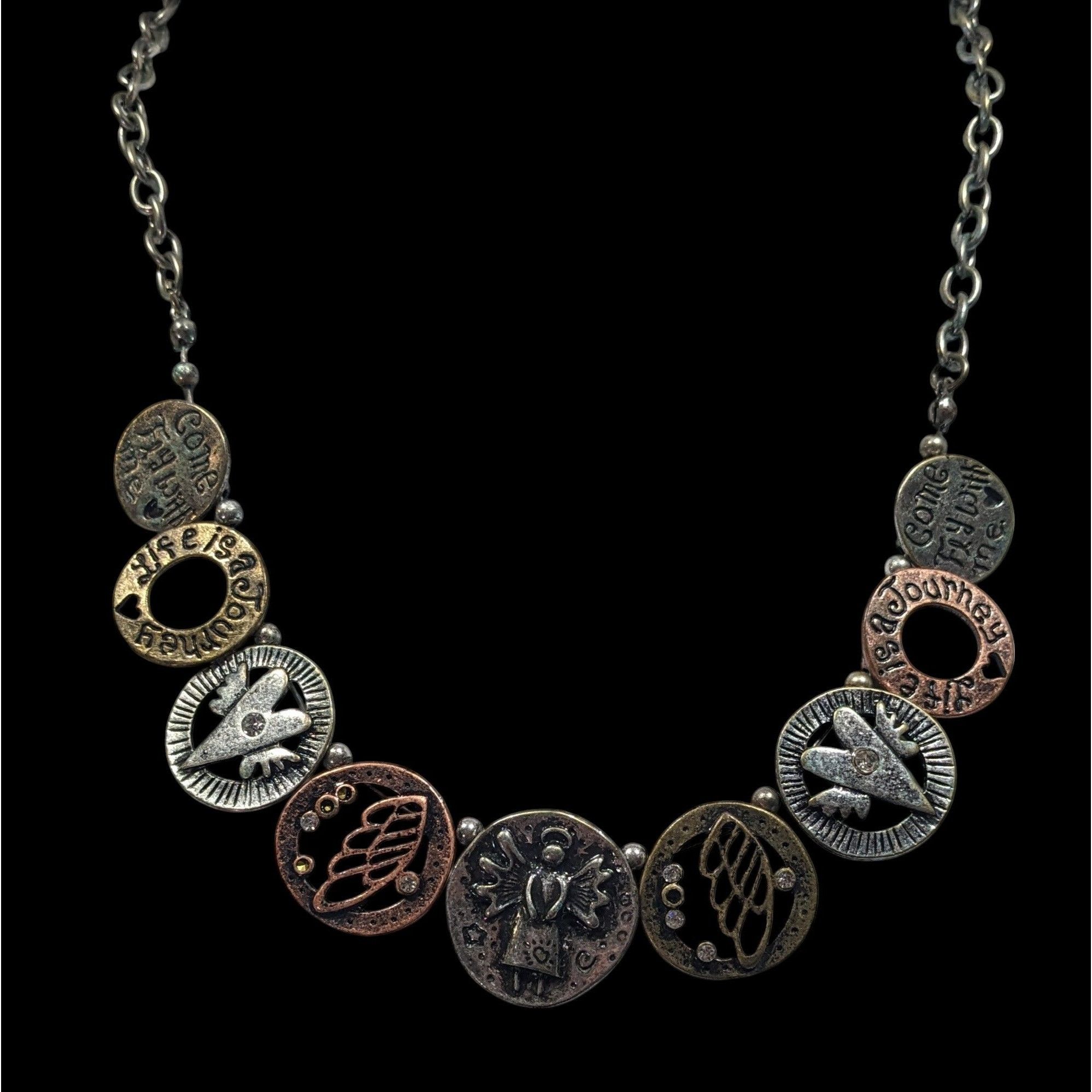 Other Rustic Religious Motivational Multi Metallic Medallion Charm Size ONE SIZE - 2 Thumbnail