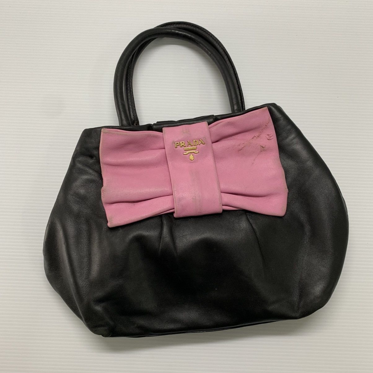 Prada Prada Lambskin Leather Handbag Size ONE SIZE - 2 Thumbnail