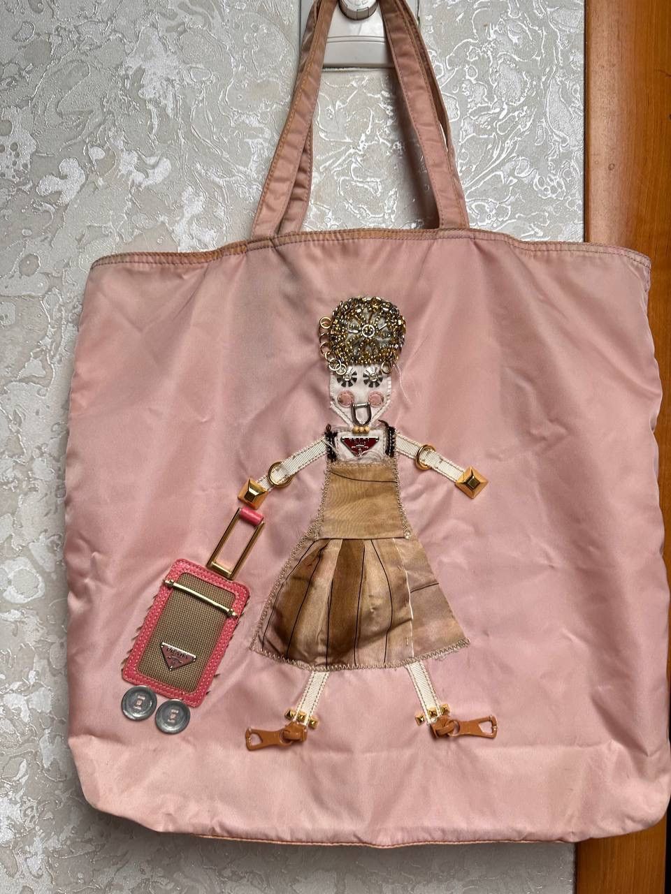Prada RARE PRADA Pink Tessuto Nylon Robot Tote Bag Y2K Vintage Size ONE SIZE - 11 Thumbnail