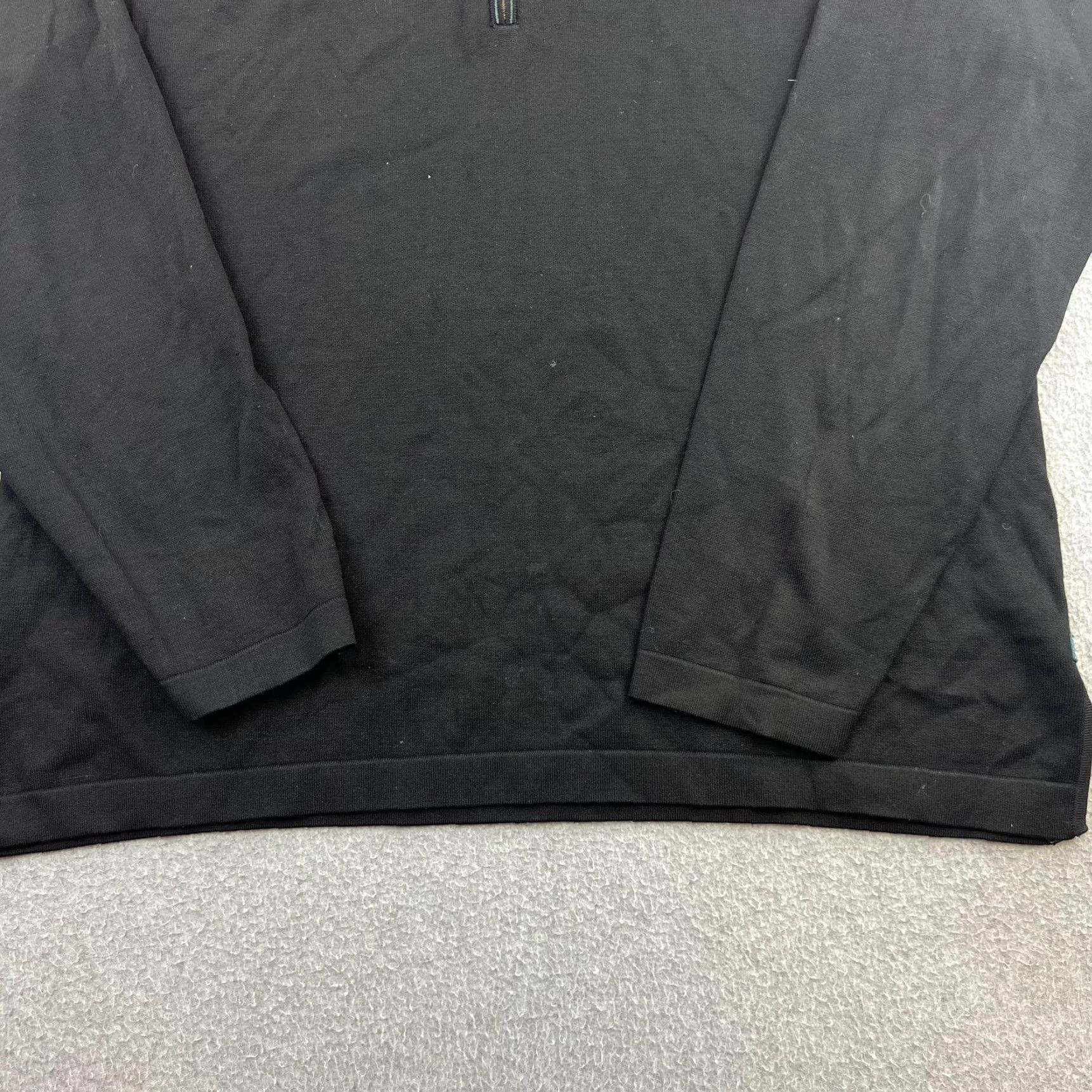 Tommy Bahama Tommy Bahama Sweater Mens M Black 1/4 Zip Mock Neck Silk Blend Pullover Size US M / EU 48-50 / 2 - 7 Thumbnail