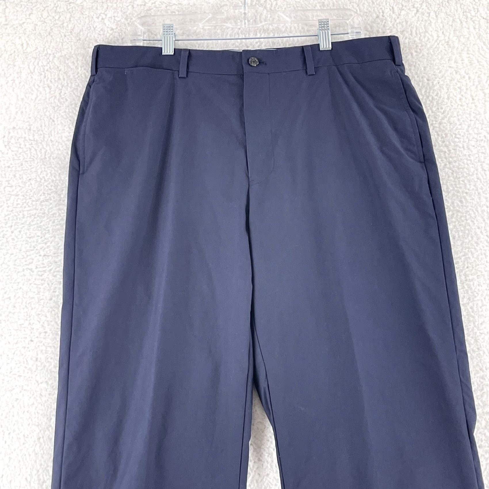 Brooks Brothers Brooks Brothers Dress Pants Mens Size 37 Solid Blue Pleated 100% Supima Cotton Dress Pants Mens Regular Blue Solid 37 Brooks Brothers Size US 37 - 2 Thumbnail
