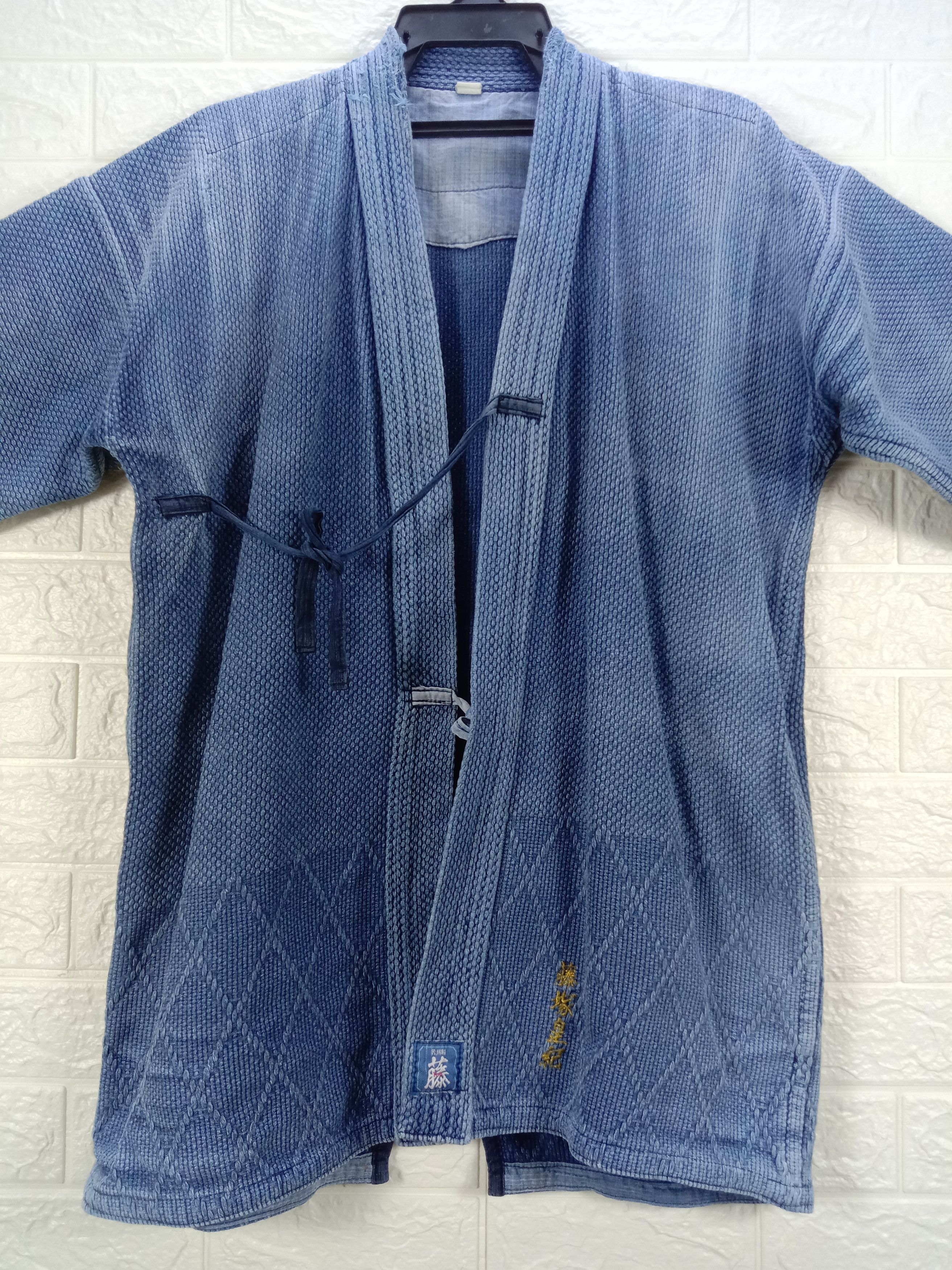Indigo Vintage Faded Indigo Blue Kapital Style Cardigan Kimono Size US L / EU 52-54 / 3 - 2 Thumbnail