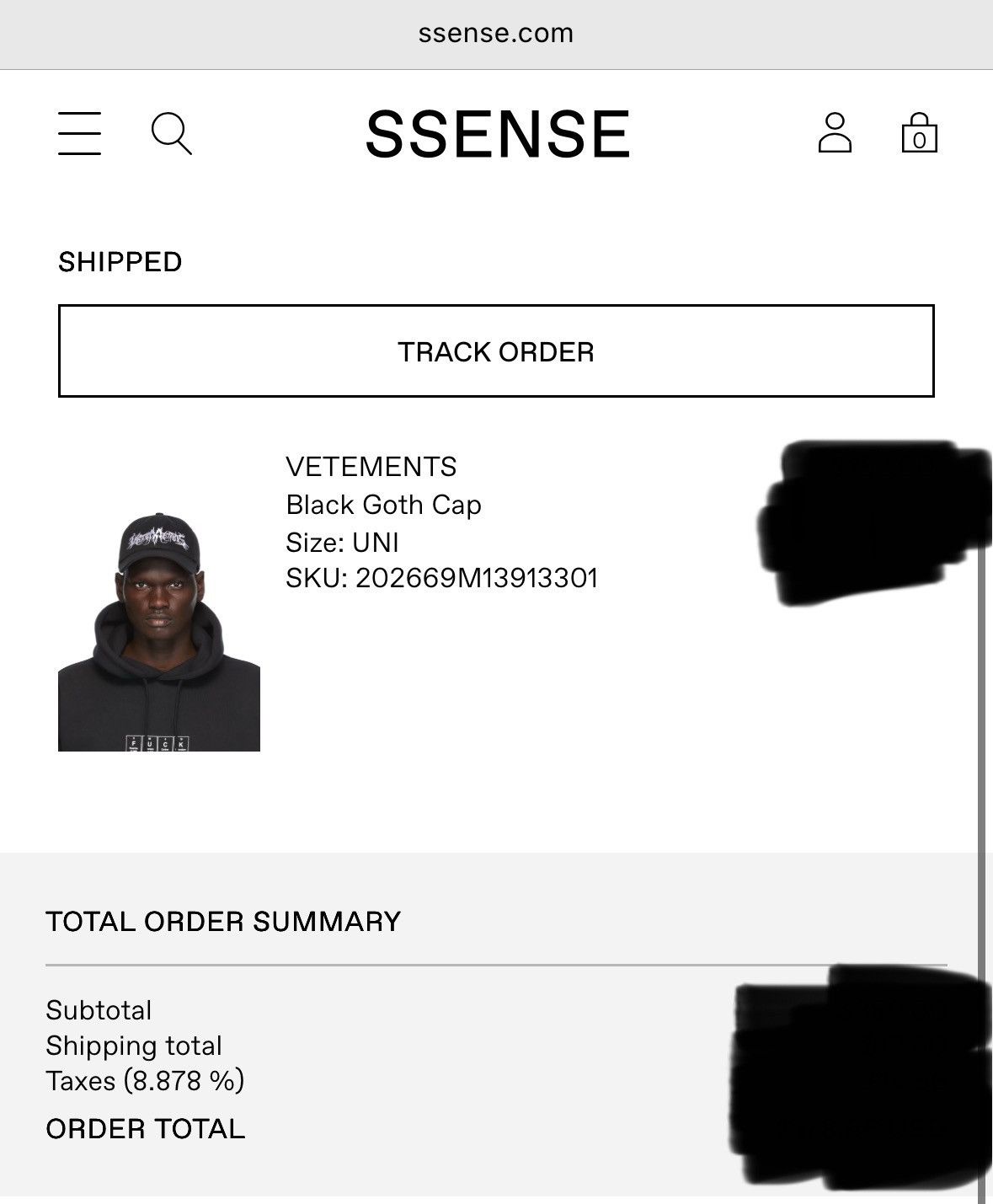Vetements Goth Logo Hat