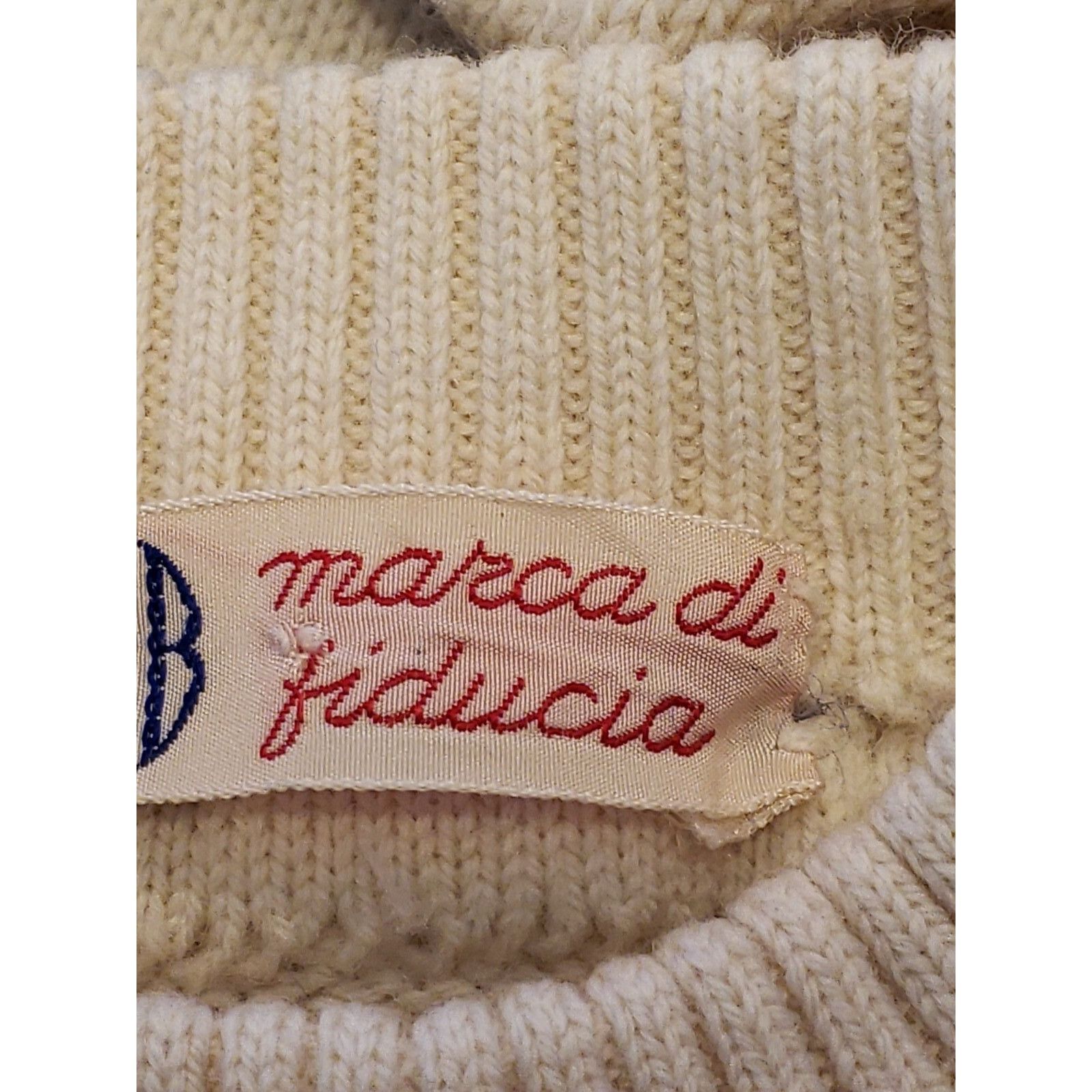 Other Vtg Ski Sweater Wool Cable Knit Pullover Italy Mens XS Ivory Size US XXS / EU 40 - 9 Thumbnail