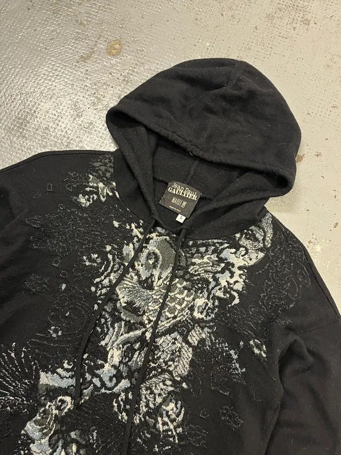 Jean Paul Gaultier Jean Paul Gaultier Japanese Motif Black Wool Hoodie Size S / US 4 / IT 40 - 5 Thumbnail