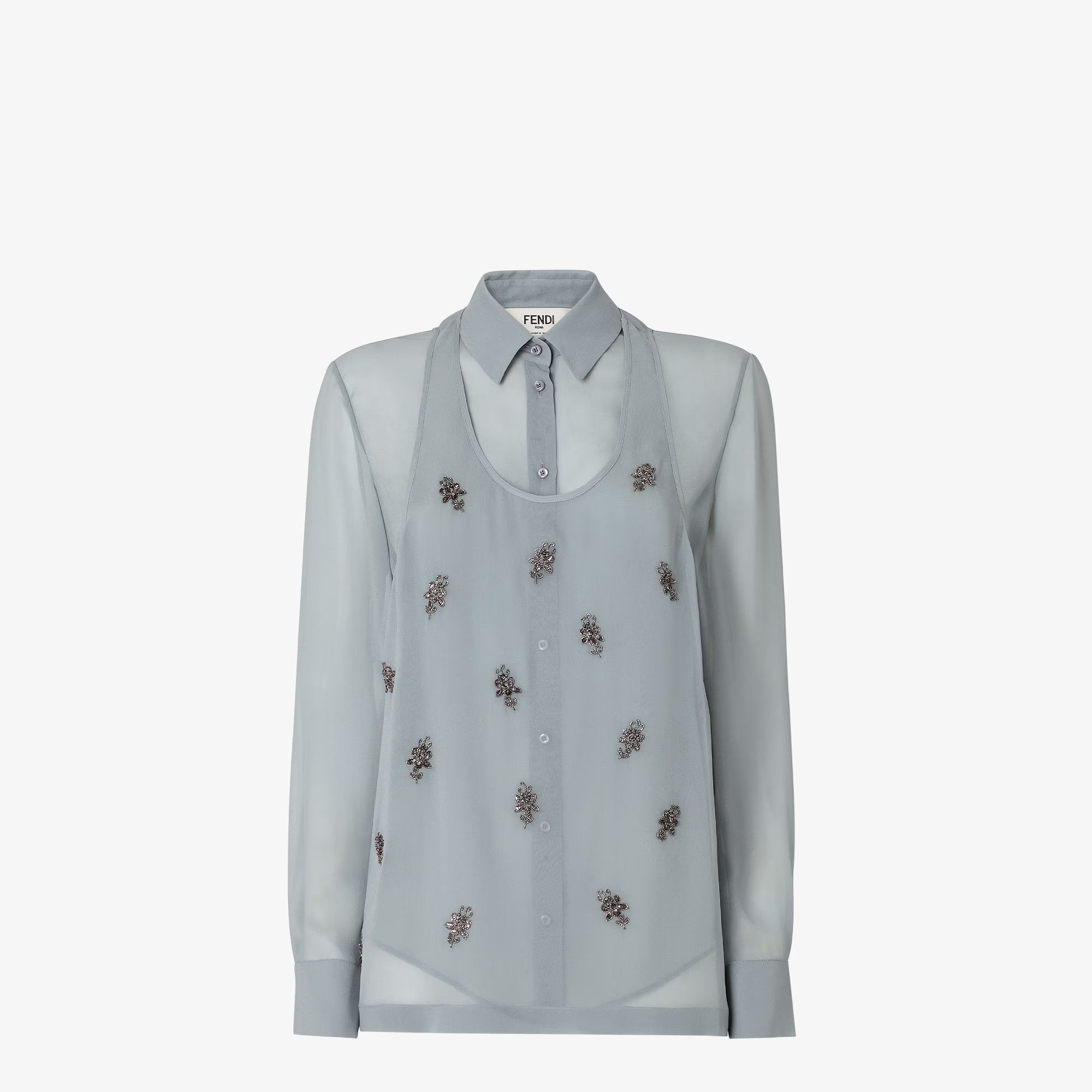 Fendi o1s1wg110326 Top in Light Blue Size S / US 4 / IT 40 - 1 Thumbnail