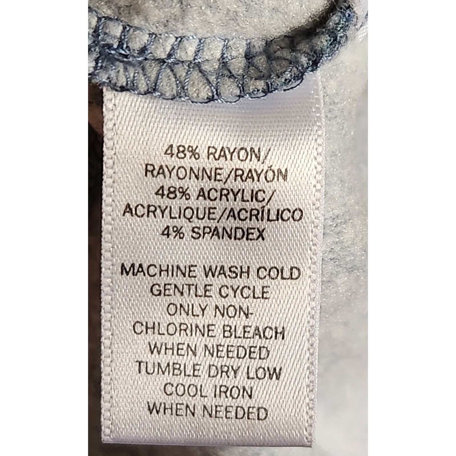Lou & Grey Lou & Grey Blue Marled Cowl Neck Athleisure Top Medium Soft Size M / US 6-8 / IT 42-44 - 4 Thumbnail