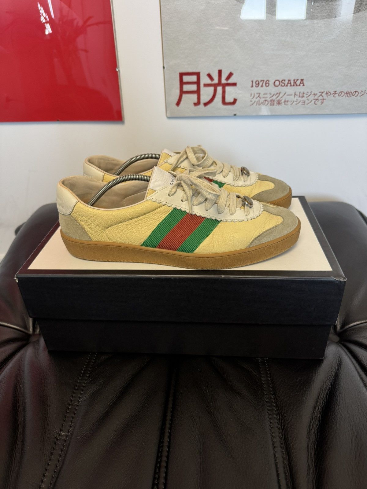 GUCCI G74 web canvas nylon designer sneakers low top luxury