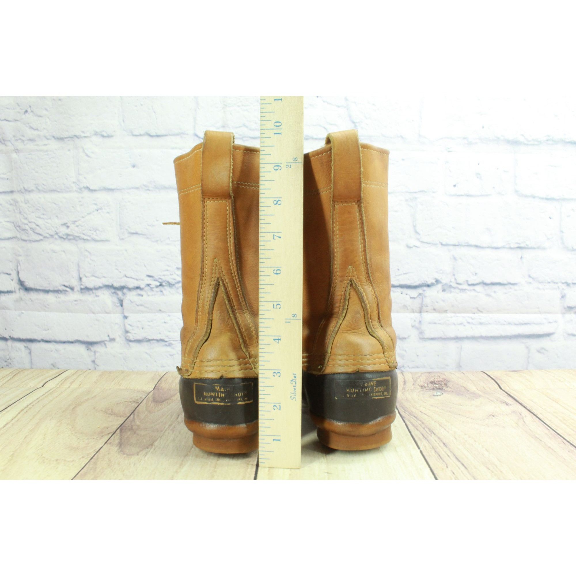 L.L. Bean × Leather Vintage LL Bean Leather Unlined Mid Calf Hunting Duck Boots Size US 5 / IT 35 - 6 Thumbnail