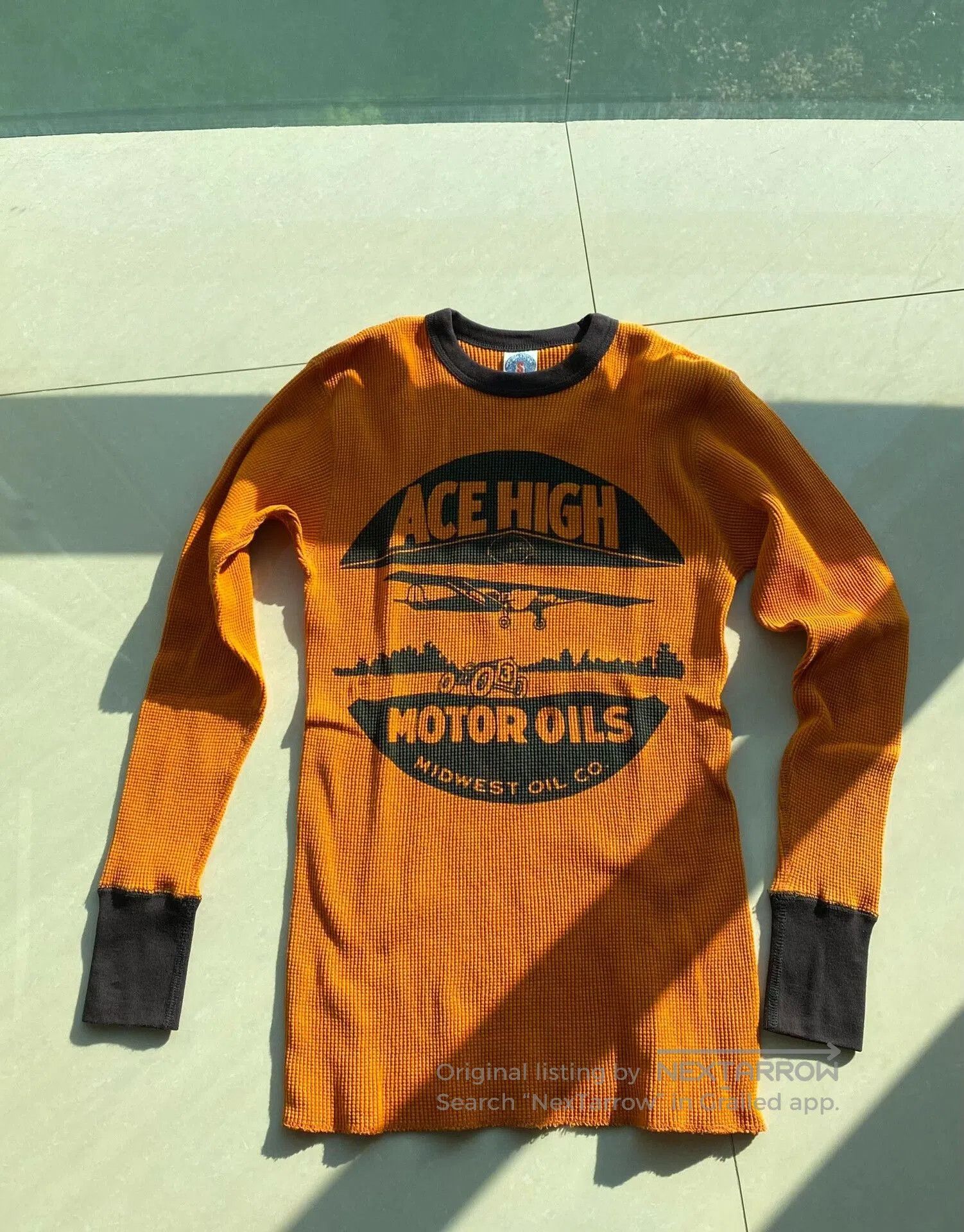 Freewheelers ace high motor oils long sleeve shirt. Size US S / EU 44-46 / 1 - 1 Thumbnail