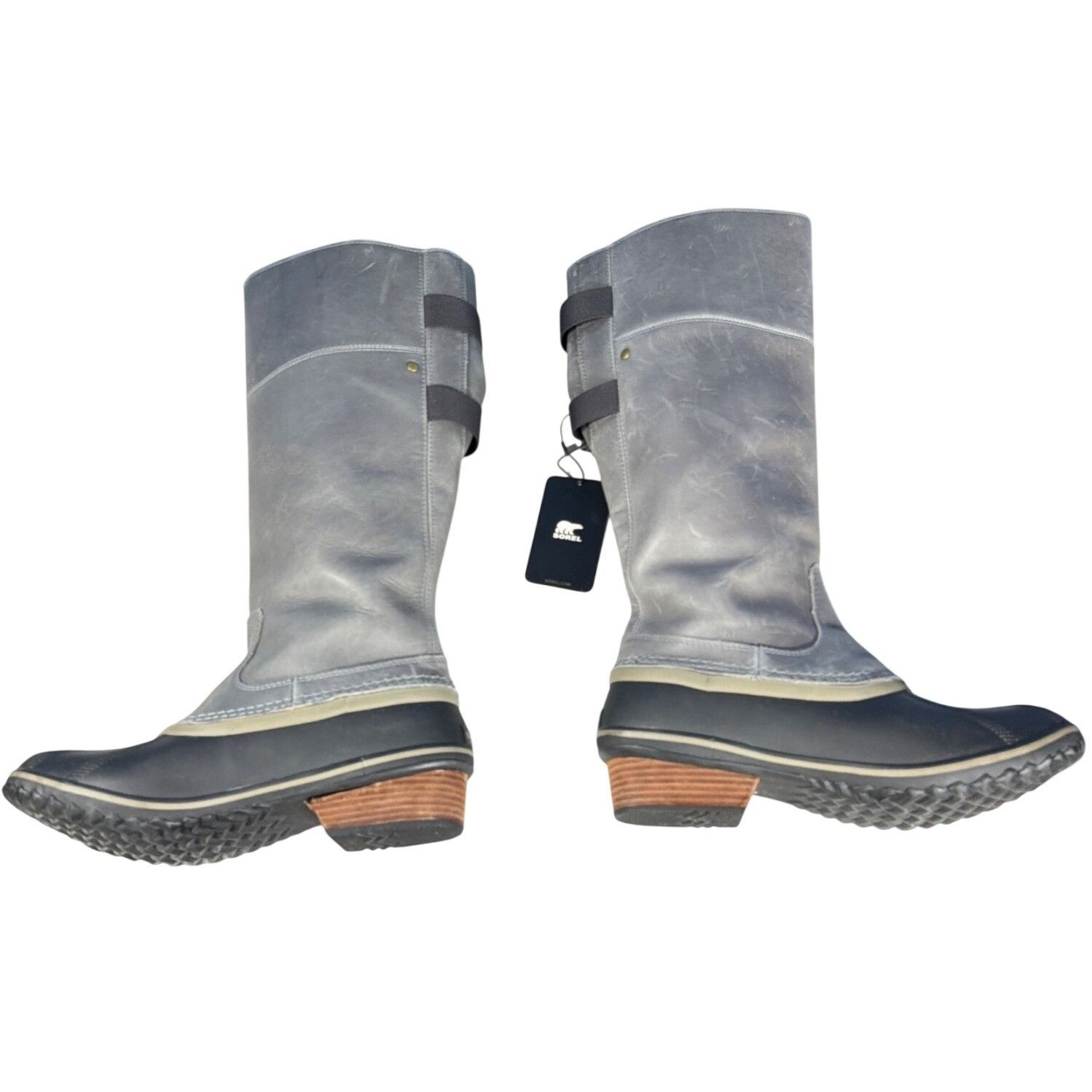 SOREL New Sorel Slimpack Riding Tall II Gray Leather Snow Boot Siz Size US 10 / IT 40 - 5 Thumbnail