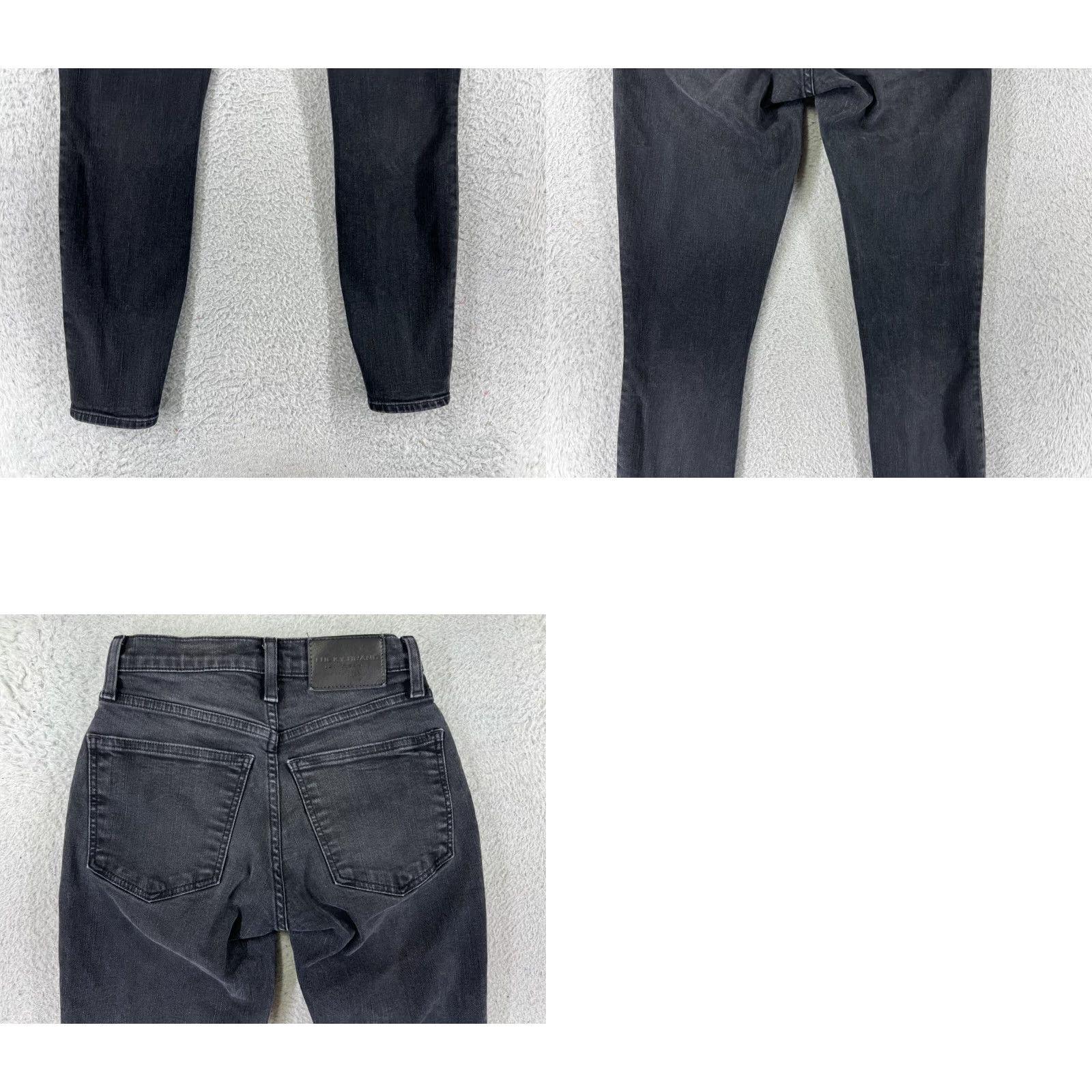 Lucky Brand Lucky Brand Jeans Womens 00 Black Denim Skinny Tapered Mid Rise 5-Pocket Cotton Stretch Size 24" / US 00 / IT 34 - 10 Thumbnail