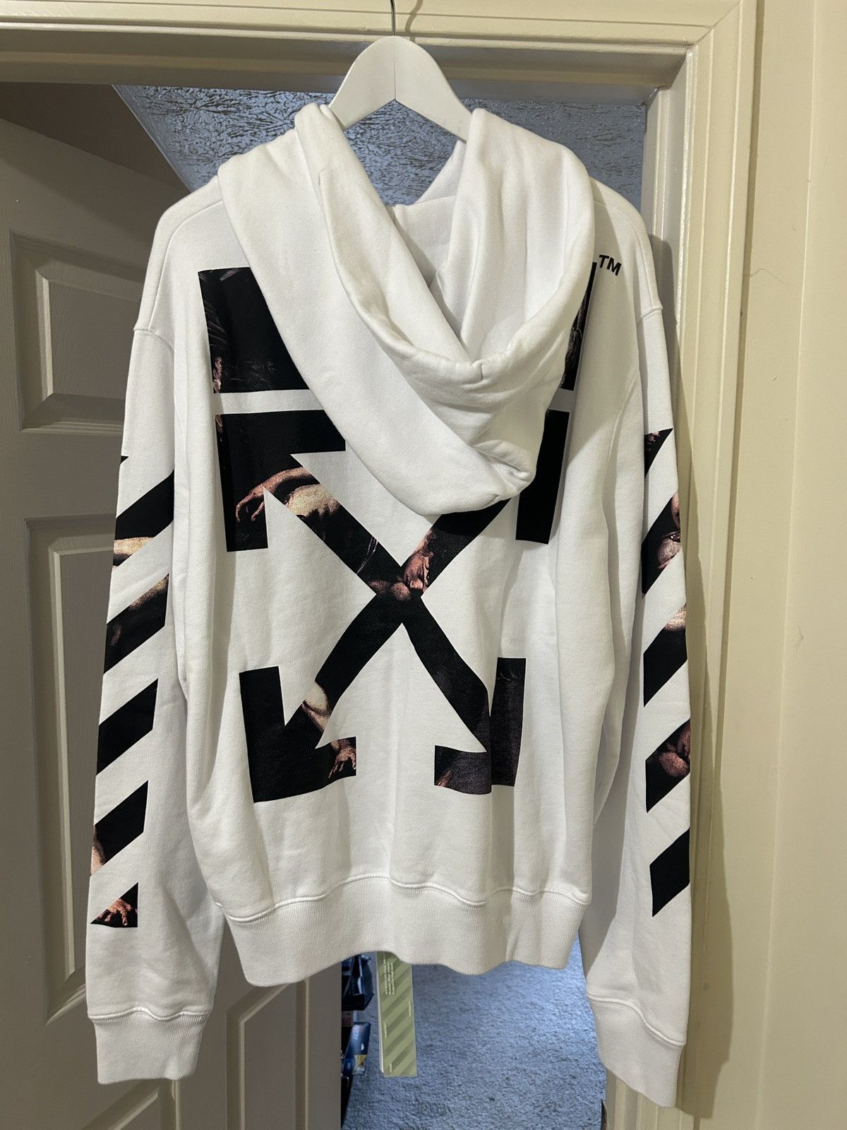 image of Off White Off-White Caravaggio Arrows Hoodie Virgil Abloh Ow Ss20, Men's (Size Large)