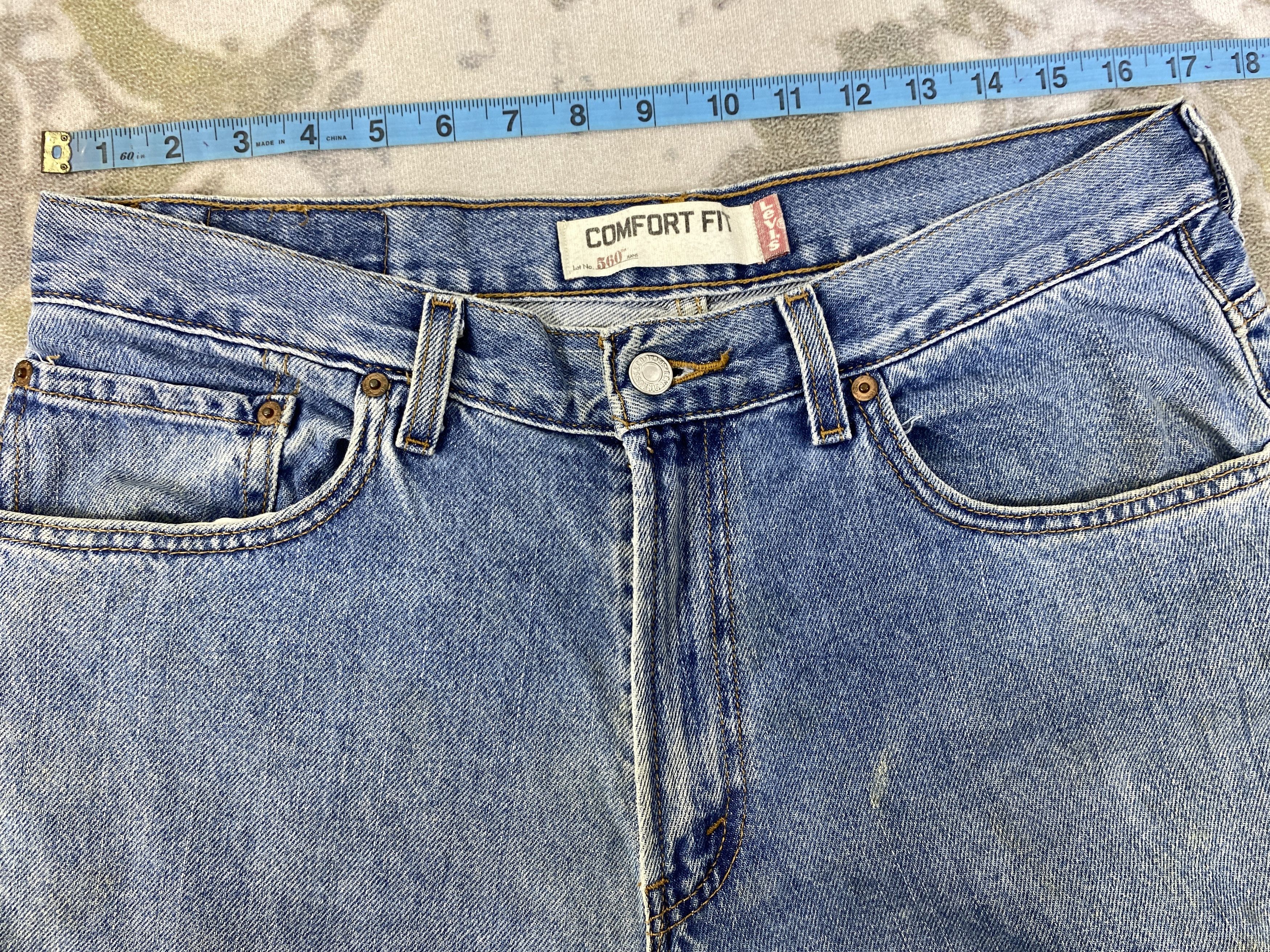Levi's Vintage Levi's 560 Comfort Fit Dirty Denim 34 x 29.5 -JN558 Size US 34 / EU 50 - 5 Thumbnail