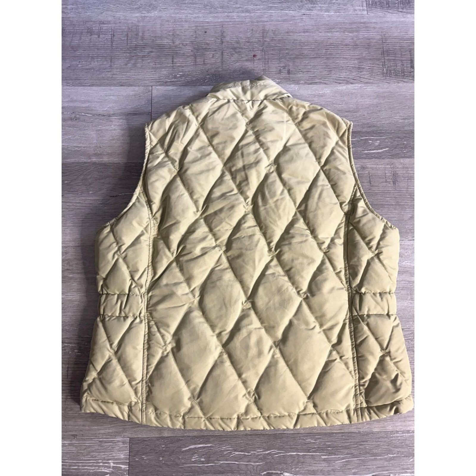 Eddie Bauer Eddie Bauer Vest Womens XL Beige Quilted Down Puffer Zip Pockets Fleece Collar Size XL / US 12-14 / IT 48-50 - 4 Thumbnail