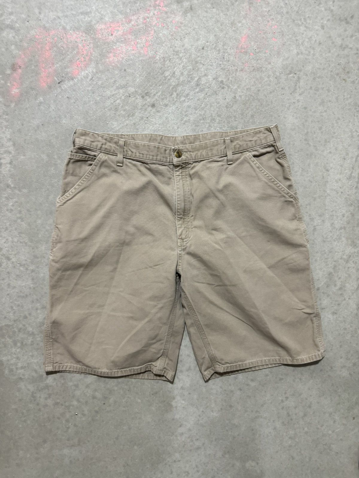 Carhartt × Vintage Beige Carhartt Carpenter Shorts sz40 Size US 40 / EU 56 - 2 Thumbnail