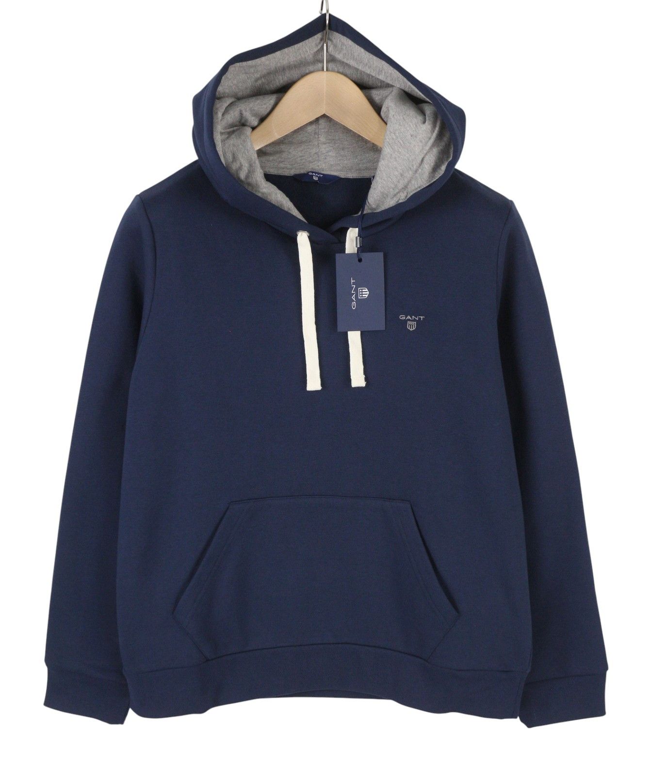 Gant CLASSIC L Evening Blue Logo Hoodie 87221 Size L / US 10 / IT 46 - 3 Thumbnail