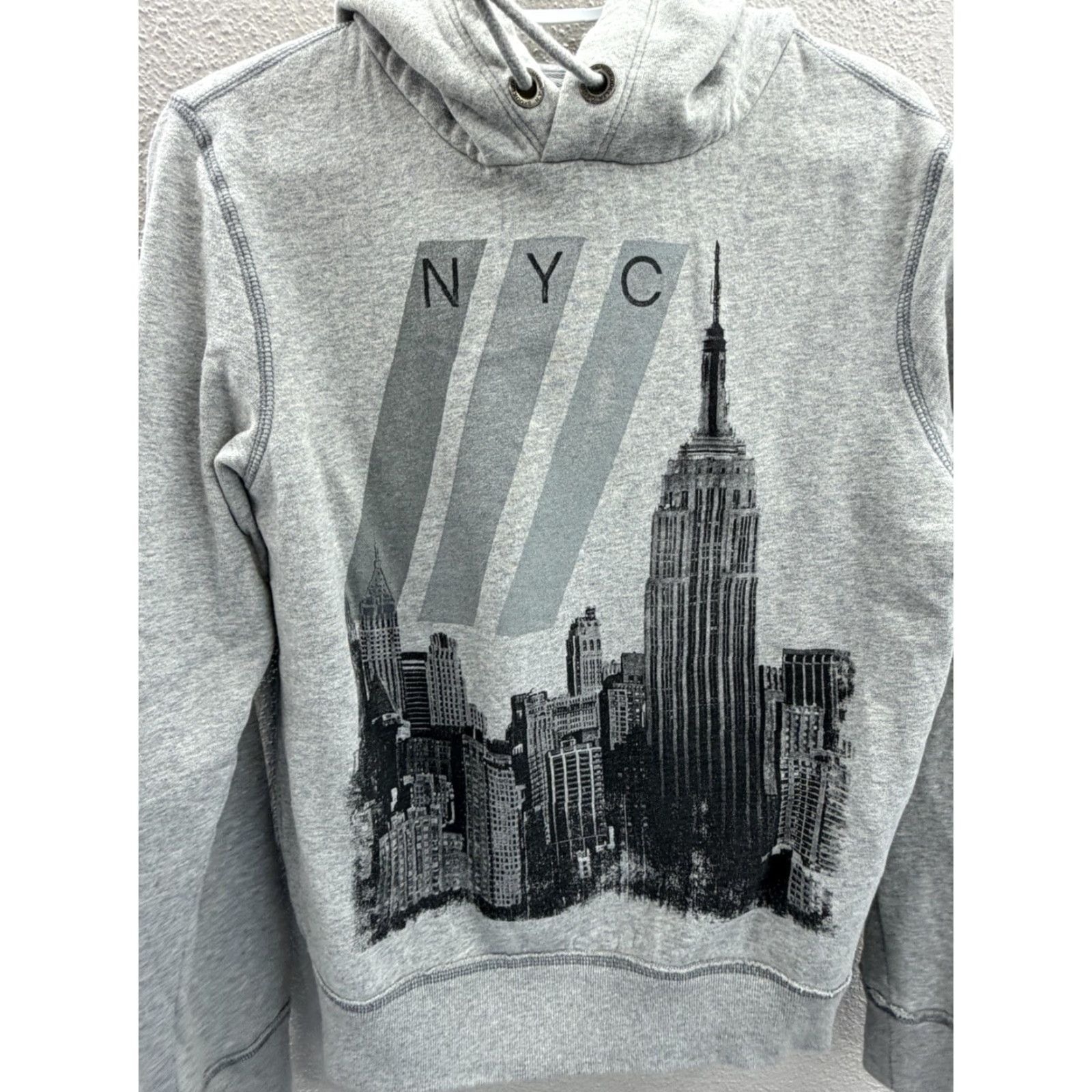 Vintage Brooklyn Calling NYC Womens Sweatshirt Size Small Gray Graphic Hooded Pullover Size S / US 4 / IT 40 - 3 Thumbnail