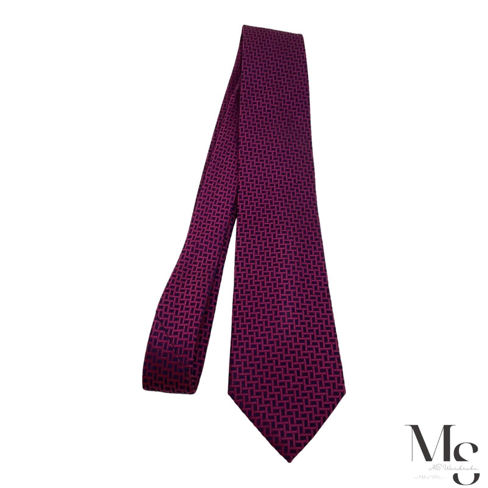 Charles Tyrwhitt CHARLES TYRWHITT XL Purple Geometric Luxury Silk Tie W: 3" E Size ONE SIZE - 7 Thumbnail