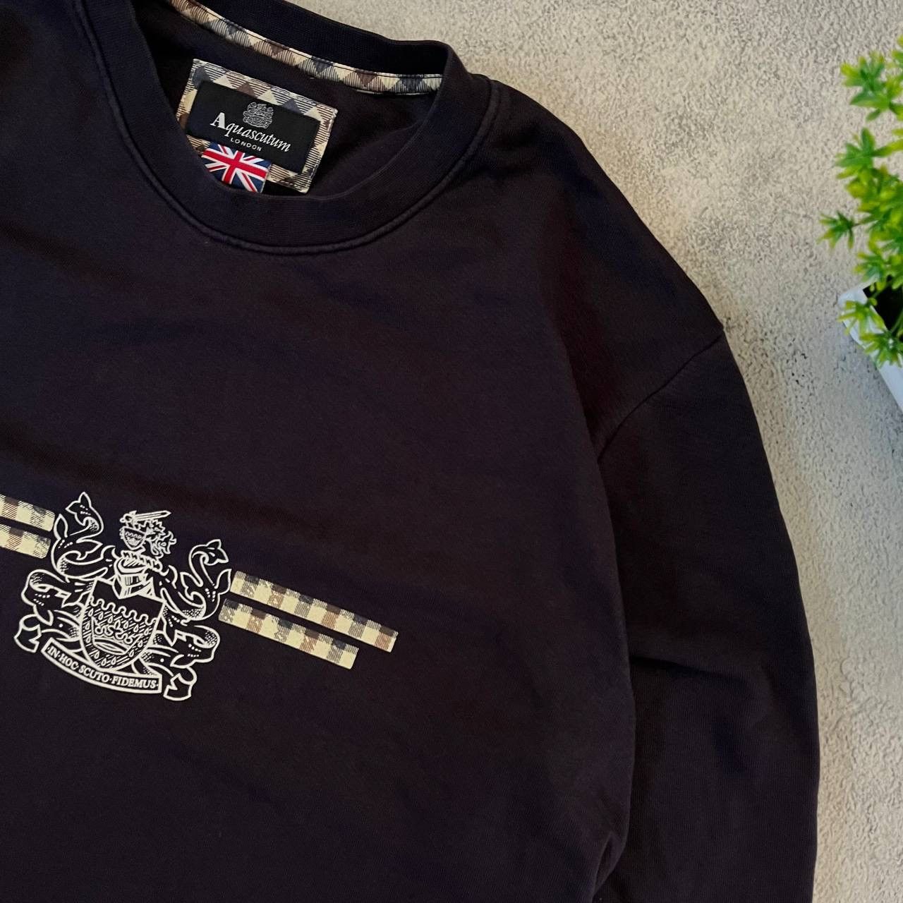 Aquascutum × Vintage Vintage Aquascutum Boxy Logo Faded Sweatshirt Size US L / EU 52-54 / 3 - 4 Thumbnail