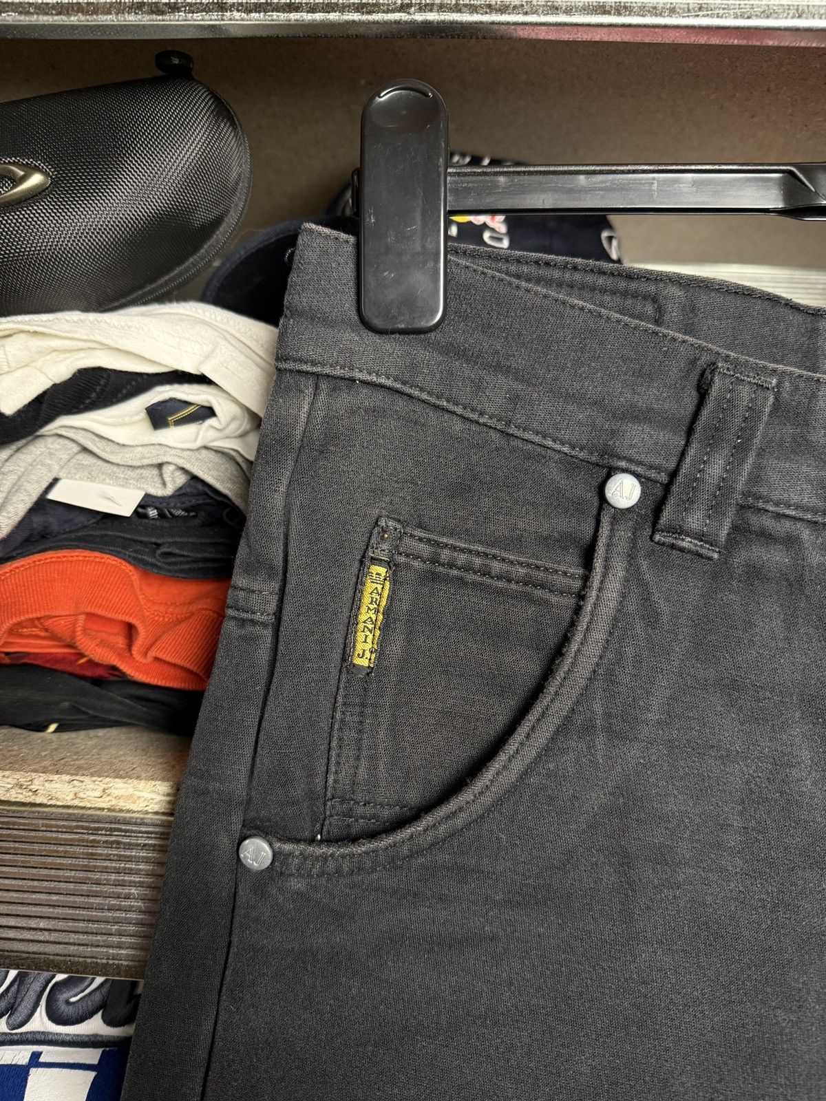 Armani Vintage Armani Jeans Metal Logo Black Denim Pants Size 32 Size US 32 / EU 48 - 7 Thumbnail