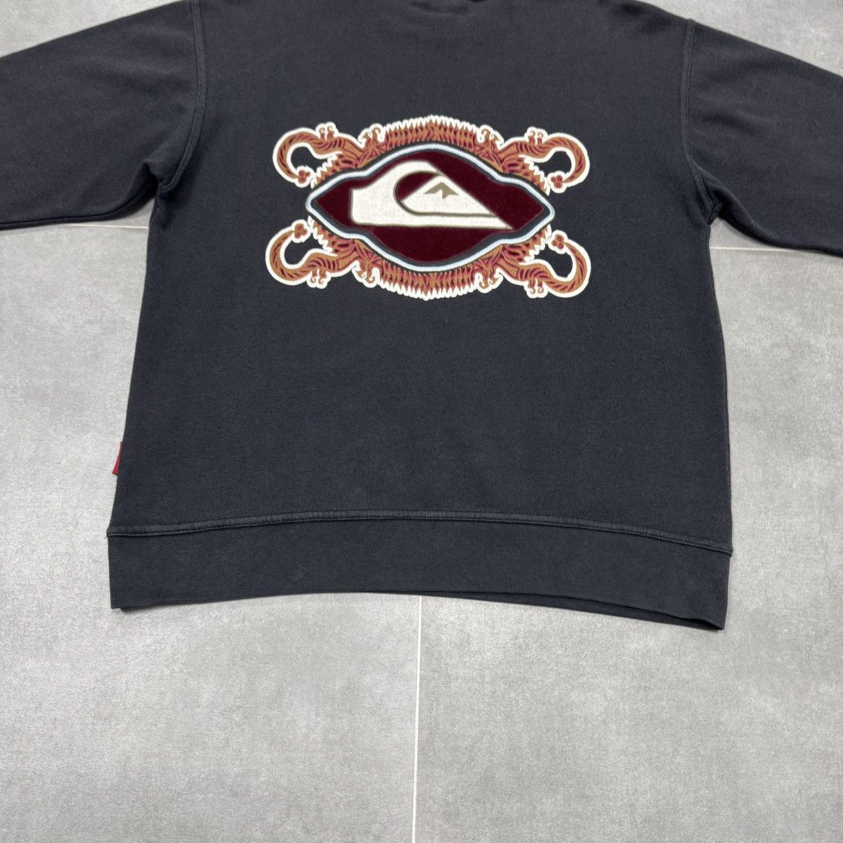 Quiksilver × Vintage Vintage Quiksilver Velour Logo Sweatshirt Size S Size US S / EU 44-46 / 1 - 21 Thumbnail