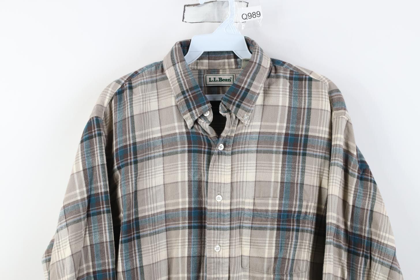 L.L. Bean Vintage 90s LL Bean Flannel Collared Button Down Shirt Plaid Size US L / EU 52-54 / 3 - 2 Thumbnail