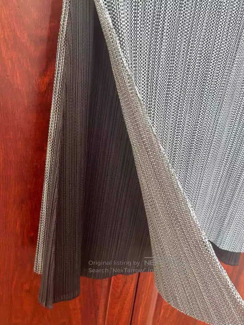 Issey Miyake Issey Miyake Gray and Black Color-block Double-layer Short Size L / US 10 / IT 46 - 2 Thumbnail