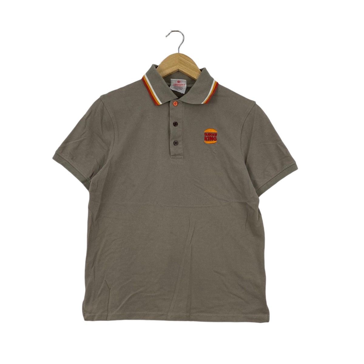 Vintage BURGER KING Manager Embossed Logo Polo Tee Shirt Top