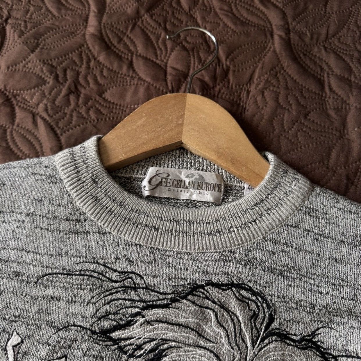 Japanese Brand VTG90s Jean Louis Fradet Albert Einstein Biking Knit Sweater Size US S / EU 44-46 / 1 - 6 Thumbnail