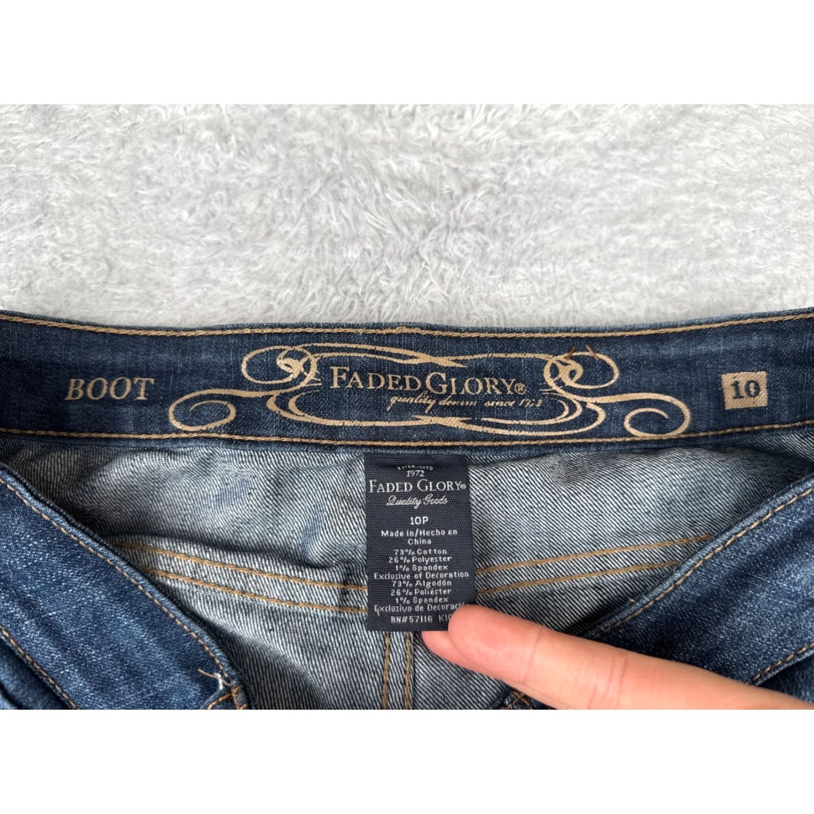 Faded Glory Faded Glory Jeans Womens 10P Blue Denim Stretch Bootcut Cotton Blend 32x30 Size 32" / US 10 / IT 46 - 6 Thumbnail