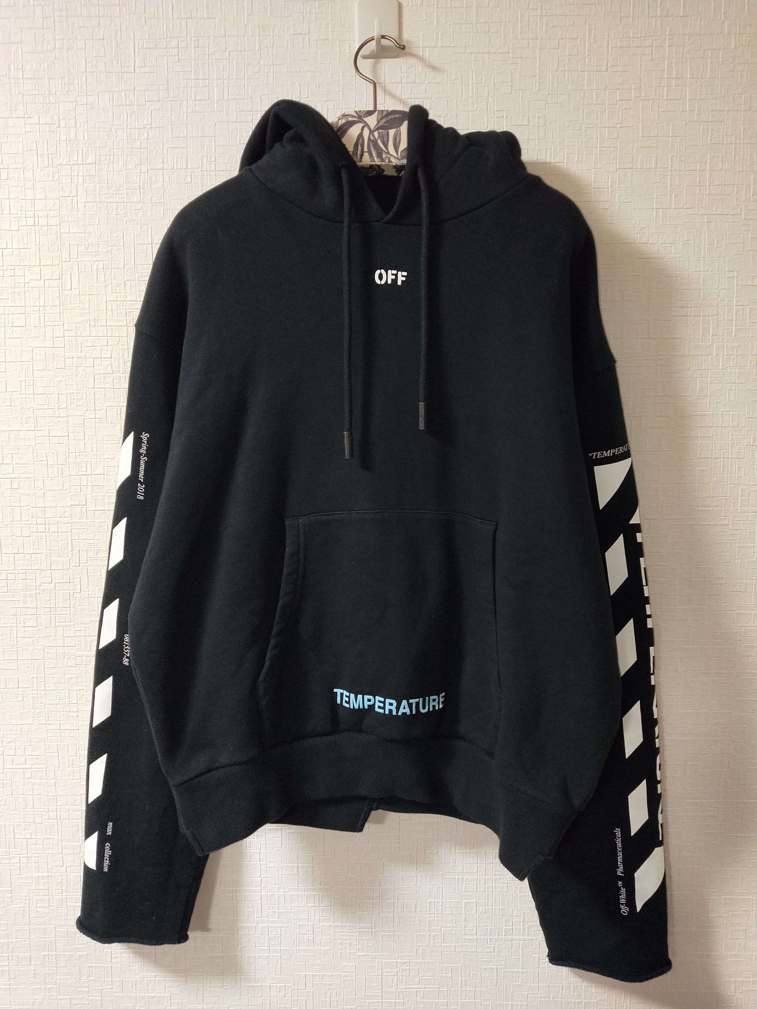 Off-White 'Temperature' Diagonal Hoodie Size US S / EU 44-46 / 1 - 2 Thumbnail