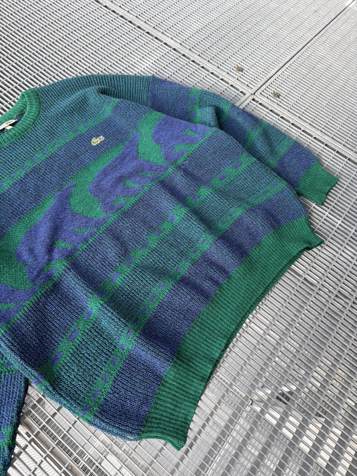 Lacoste Vintage Lacoste Bear Logo Y2K Streetwear Knitted Sweater Size US XXL / EU 58 / 5 - 8 Thumbnail