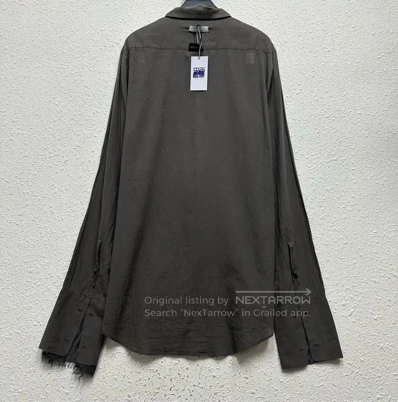 Maison Margiela Maison Margiela Gray Silk Long Sleeve Shirt . Size XXS / US 00 / IT 34 - 2 Thumbnail