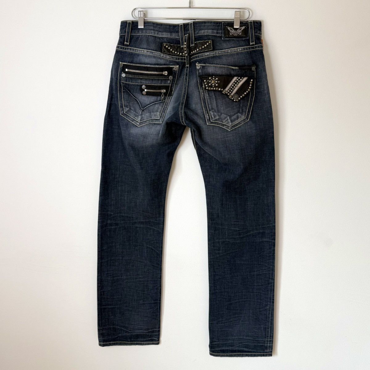 Robins Jeans Robin’s Jeans Racer Faded Leather Accent Bootcut Denim Y2K Size US 34 / EU 50 - 2 Thumbnail