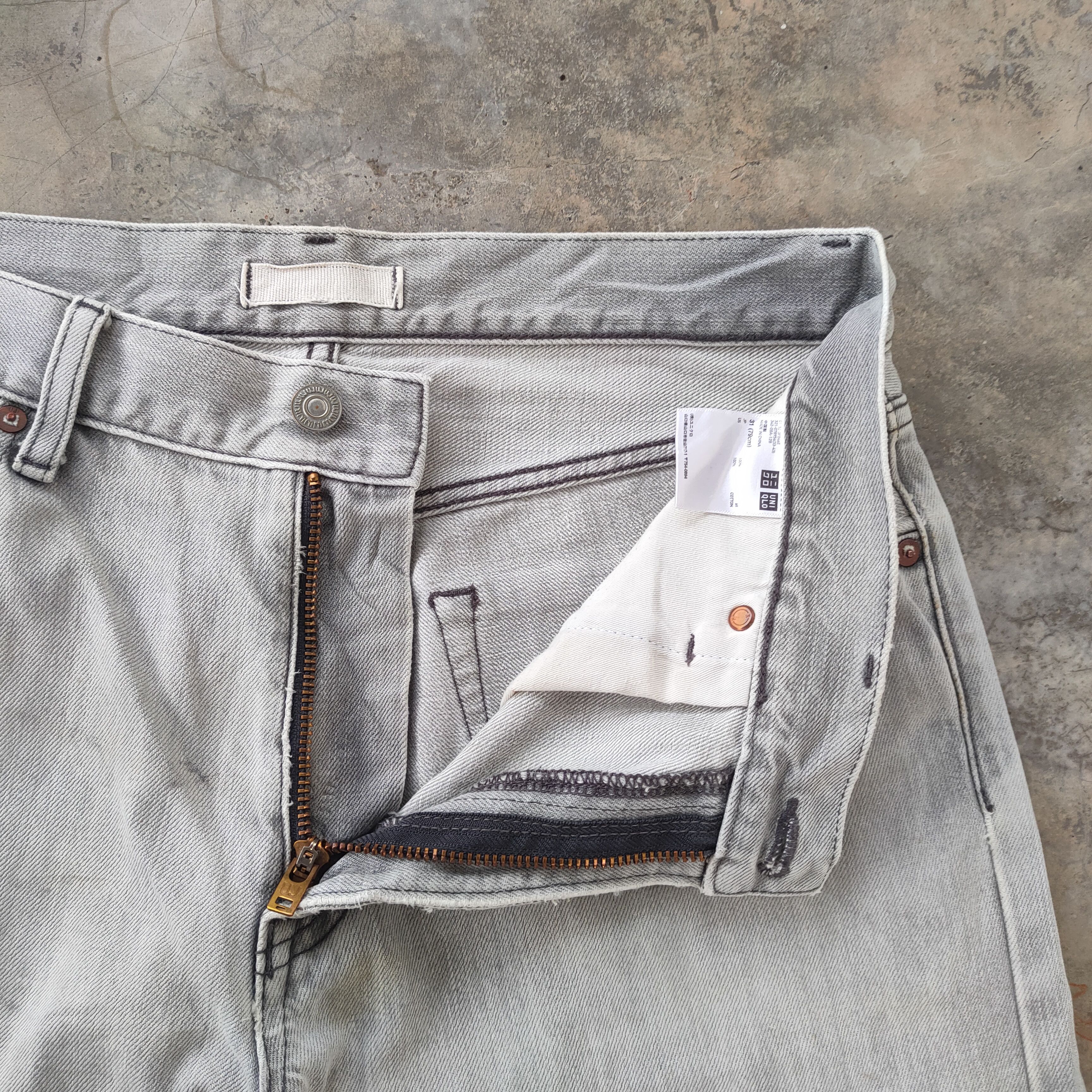 Japanese Brand W32 VINTAGE JAPANESE FADED GREY WHITE JEAN DENIM PANTS Size US 32 / EU 48 - 11 Thumbnail