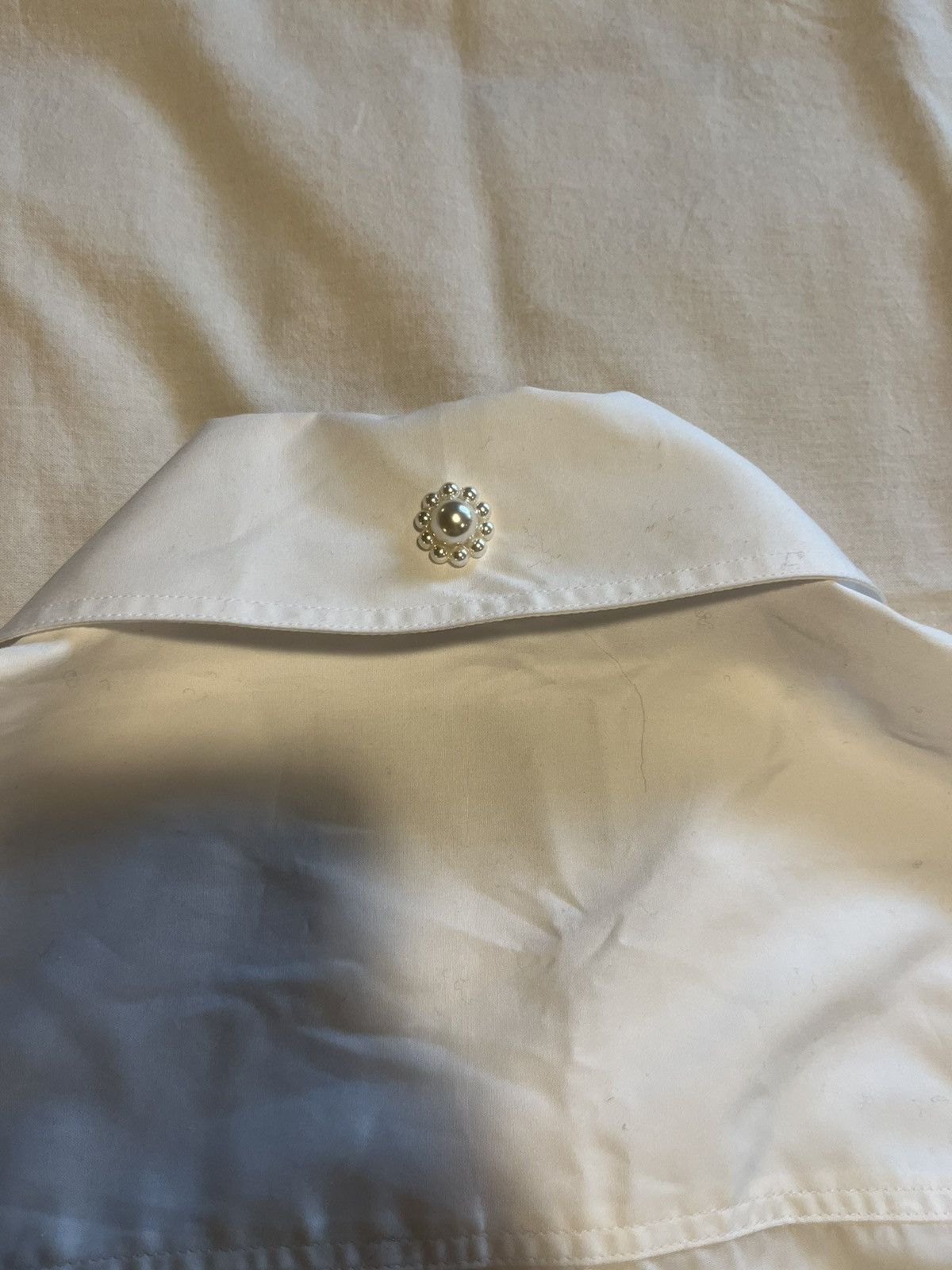Simone Rocha Simone Rocha white short-sleeves pearls details shirt. Size US S / EU 44-46 / 1 - 9 Thumbnail