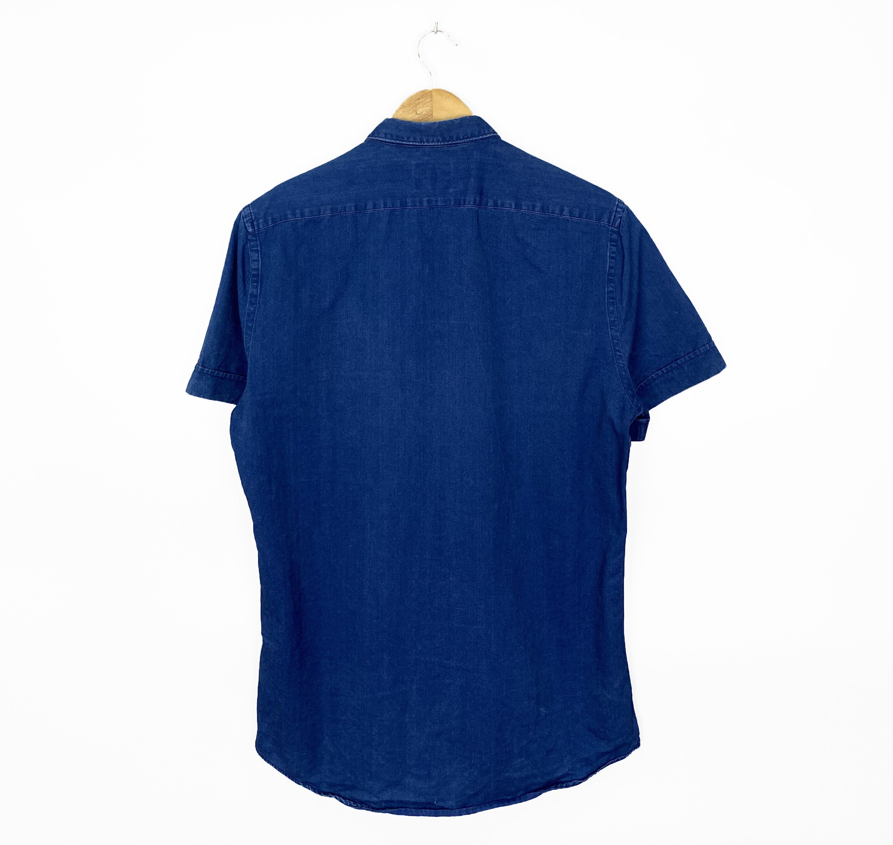Acne Studios Acne Studios Slim Short Sleeve Denim Button Up Shirt Size 48 Size US M / EU 48-50 / 2 - 5 Thumbnail