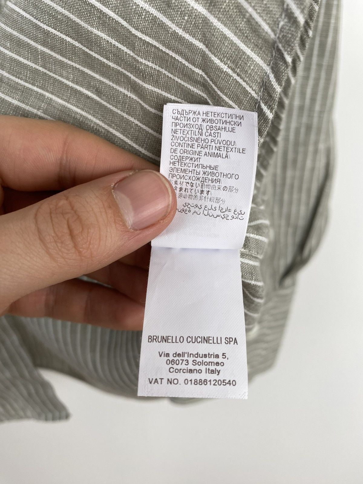 Brunello Cucinelli Brunello Cucinelli Linen Striped Shirt Size US XXL / EU 58 / 5 - 10 Thumbnail
