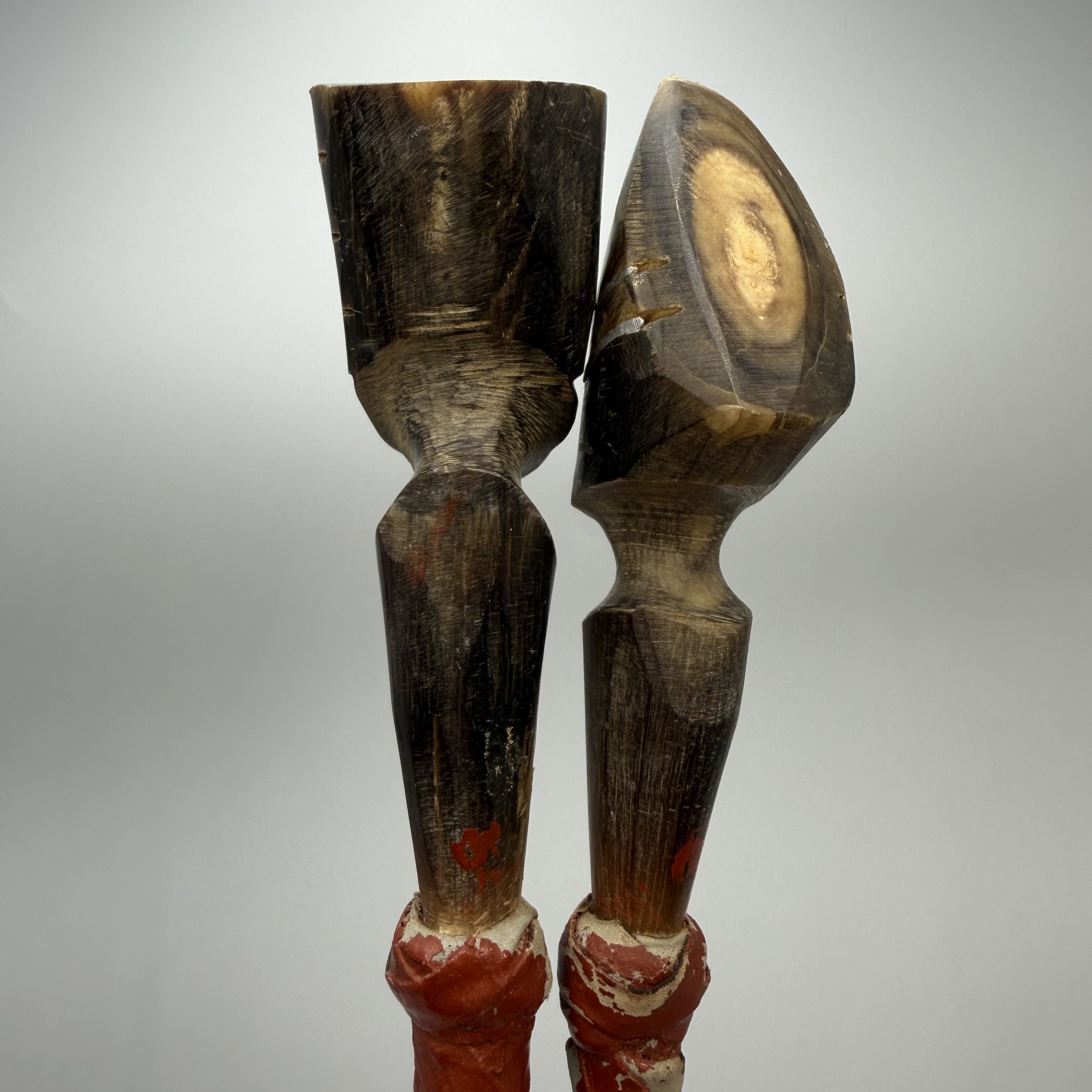 Vintage Pair Vintage African Tribal Ceremonial Staffs Carved Size ONE SIZE - 9 Thumbnail
