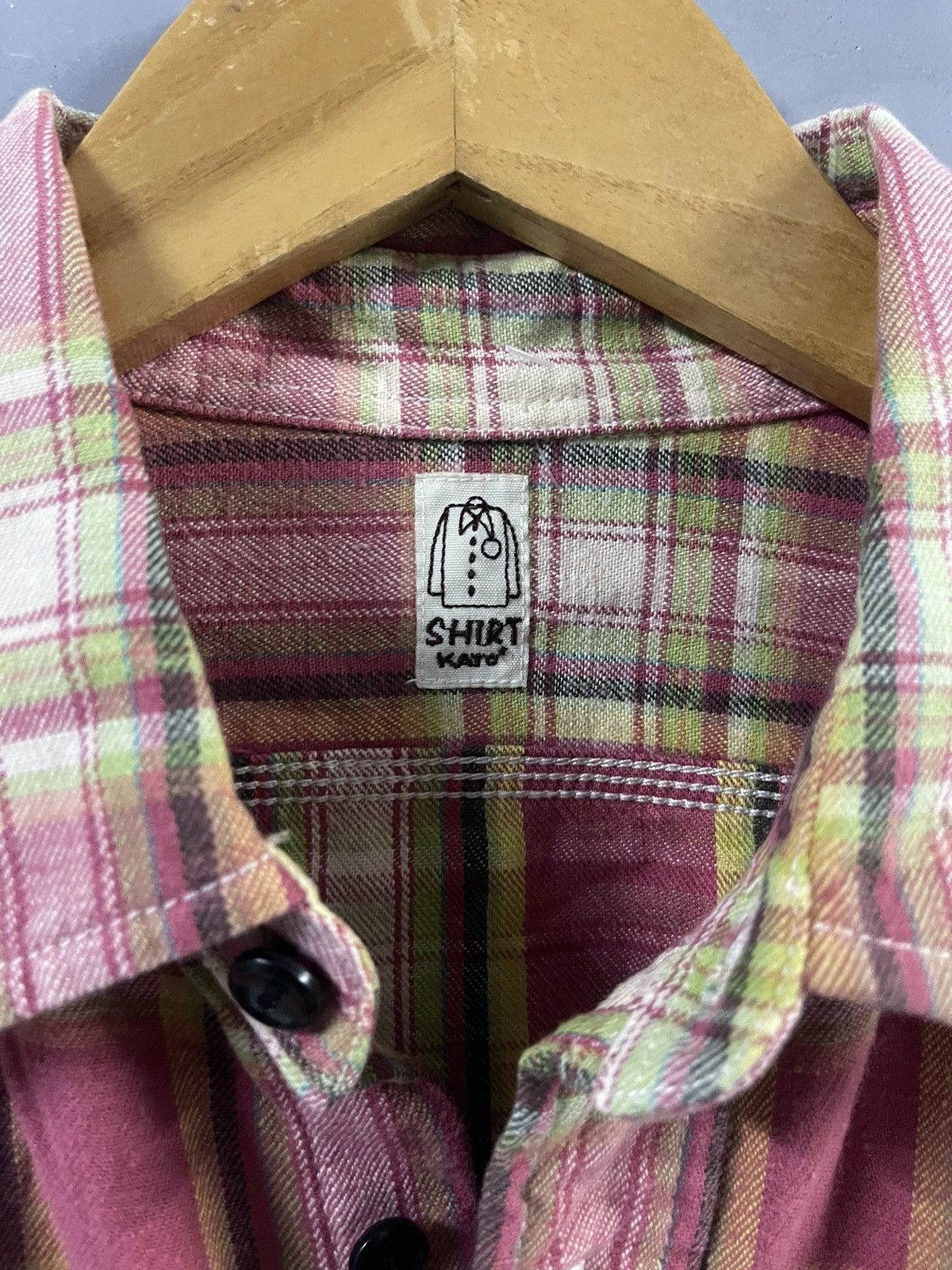 Hiroshi Kato KATO - Cotton Flannel Shirt Round Pocket Size US S / EU 44-46 / 1 - 5 Thumbnail