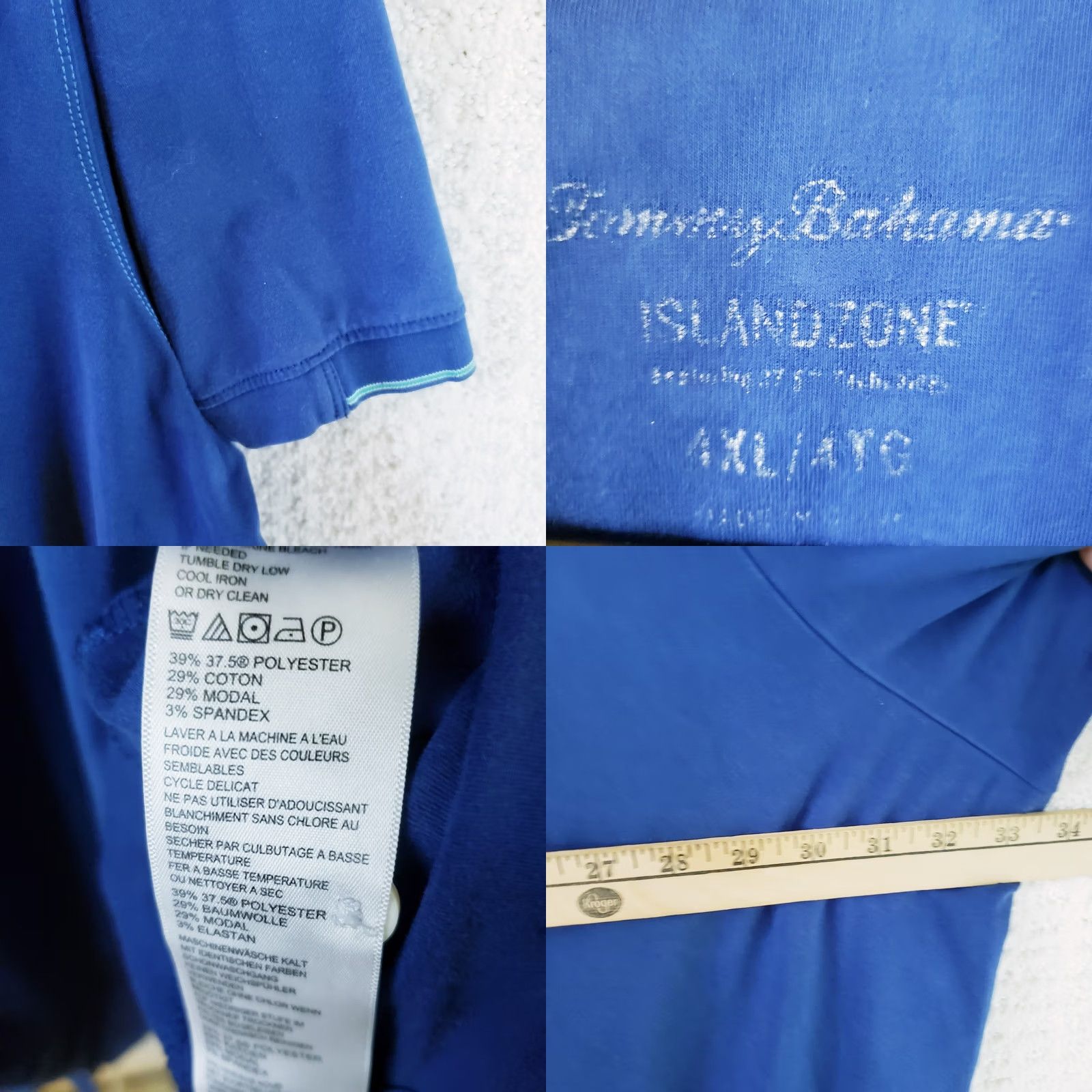 Tommy Bahama VINTAGE Tommy Bahama IslandZone Polo Shirt Short Sleeve 4XL Blue Marlin Logo Mens Polo Shirt Big & Tall Size US XXL / EU 58 / 5 - 9 Thumbnail