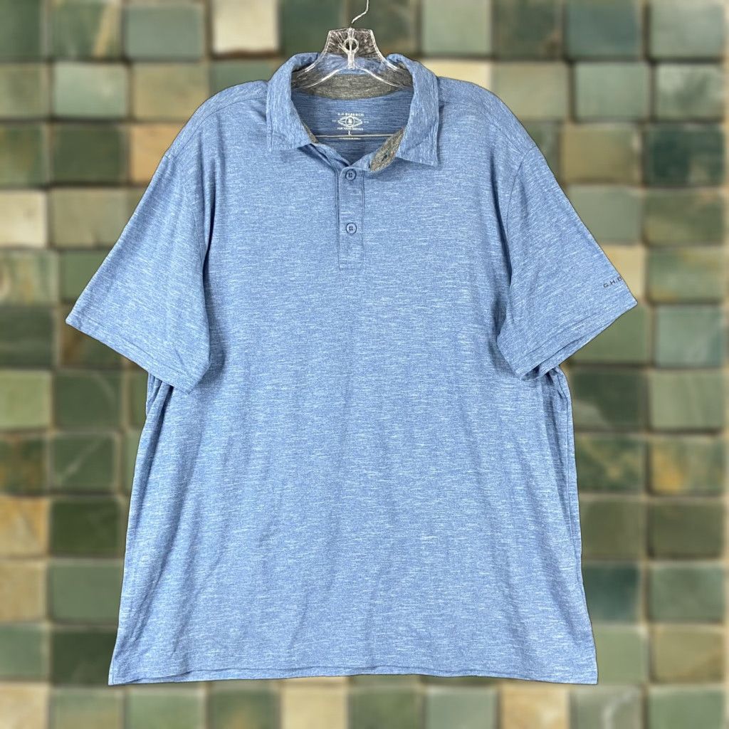 Vintage VINTAGE G.H. BASS & CO Polo Shirt Men L Short Sleeve Heathered Blue Size L Mens Ideal For Everyday Wear Size US L / EU 52-54 / 3 - 1 Thumbnail