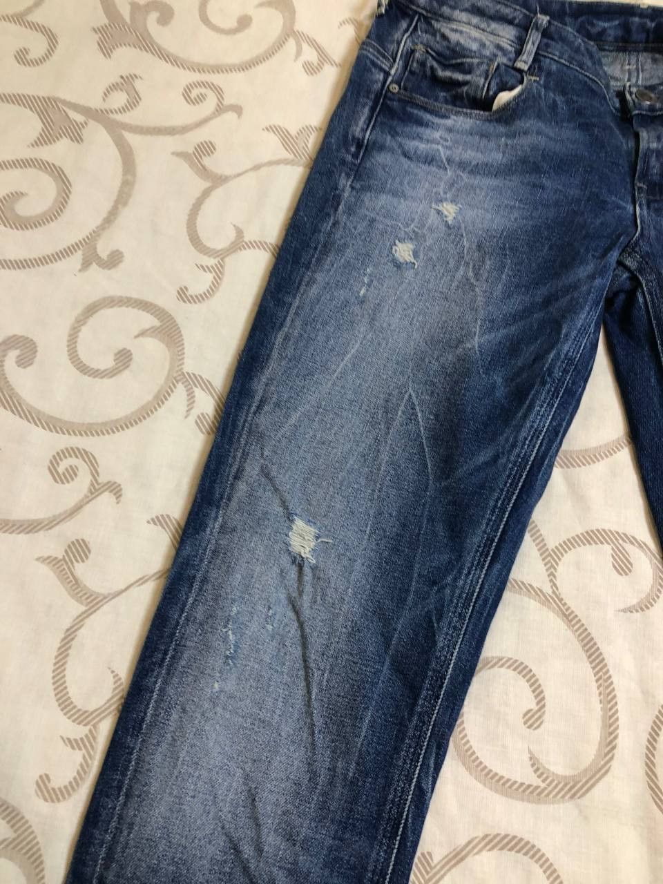 G-Star G-Star RAW Men's Dark Tapered Denim distressed Jeans Size US 31 - 5 Thumbnail